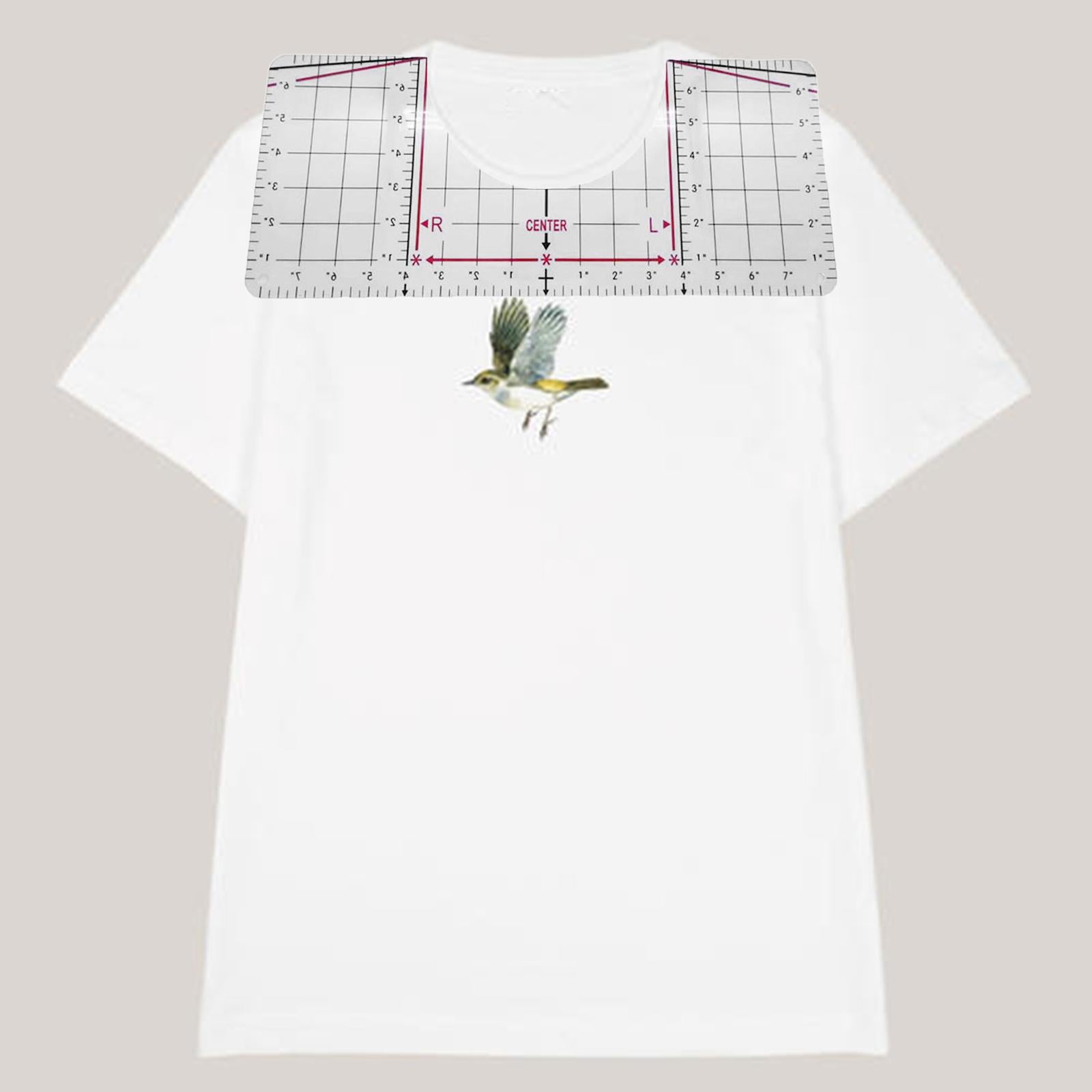 T-shirt Alignment Ruler Tool Guide Silhouette T-shirt Designs DIY