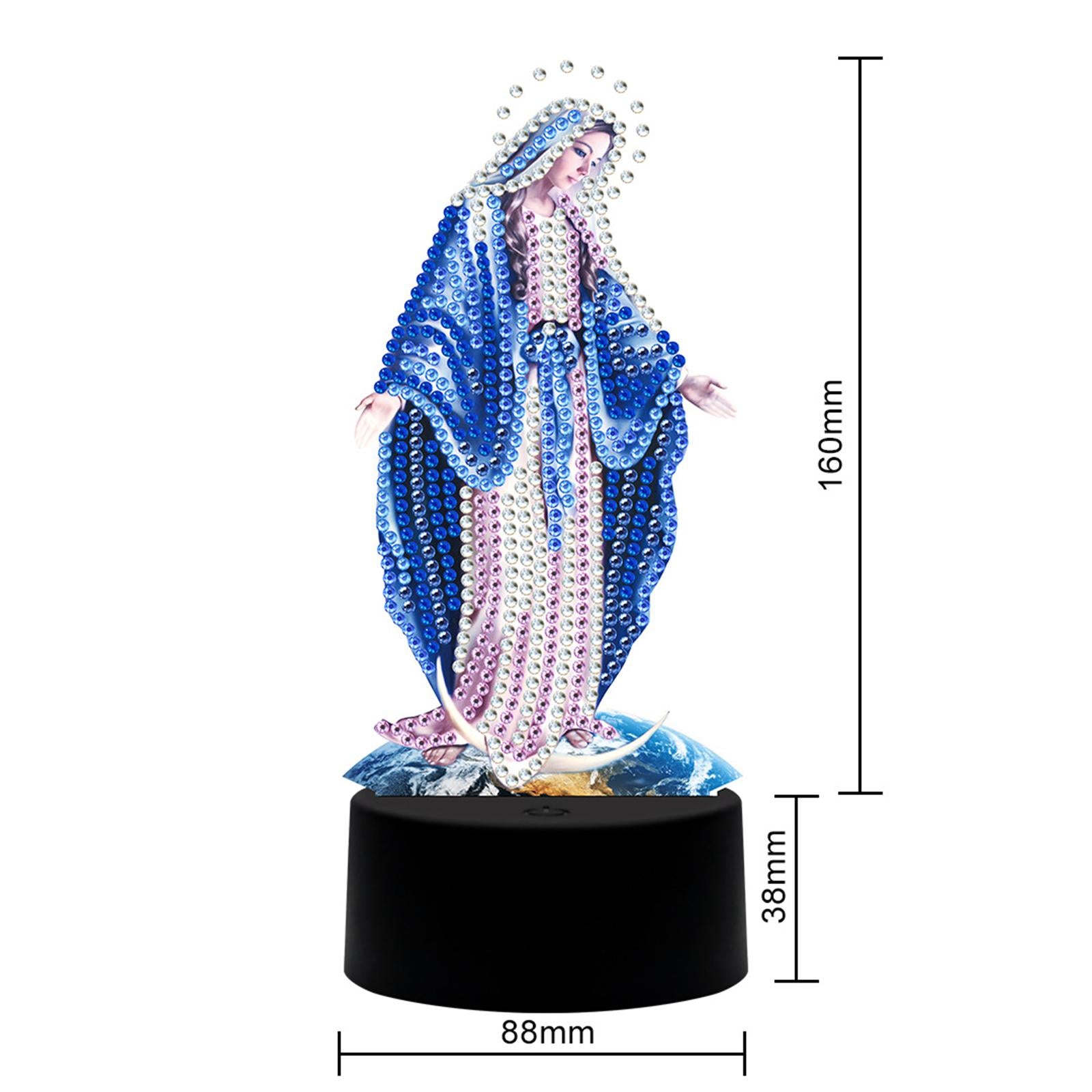 LED Diamond Painting Lamp 7Color Changing Night Light Home Decor 160x38x88mm