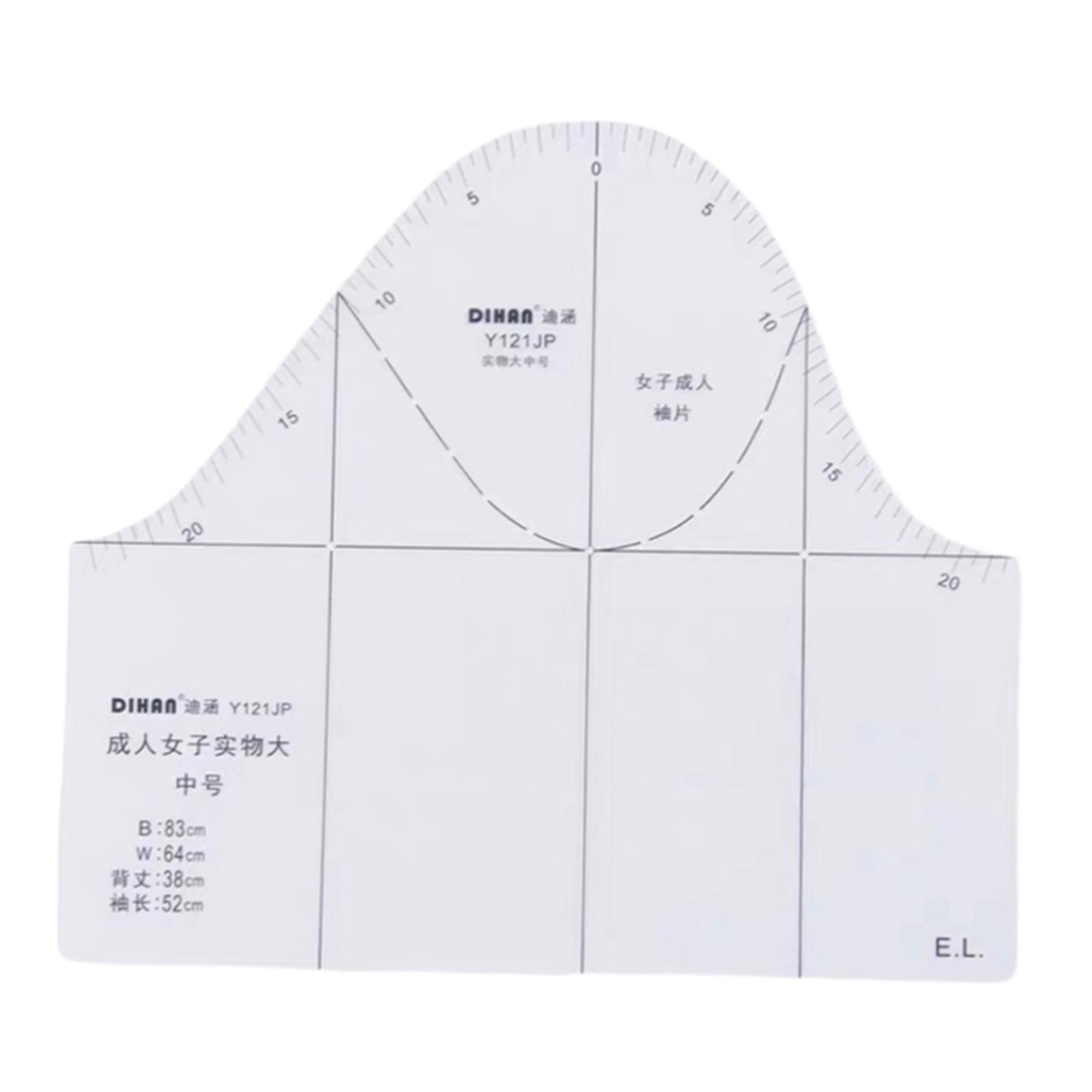 1:1 Cloth Design Ruler Full Scale Drawing Templete Long Sleeve