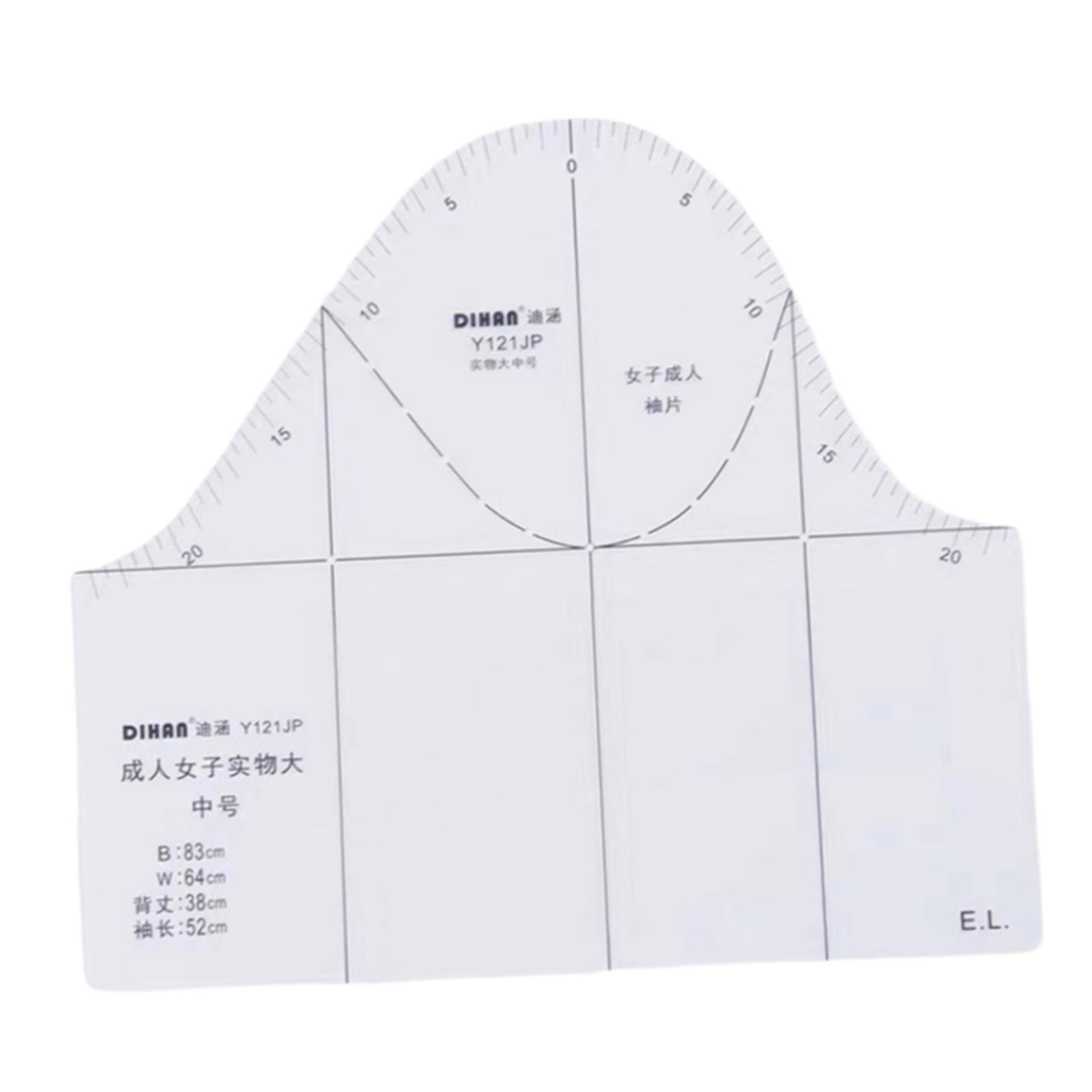 1:1 Cloth Design Ruler Full Scale Drawing Templete Long Sleeve