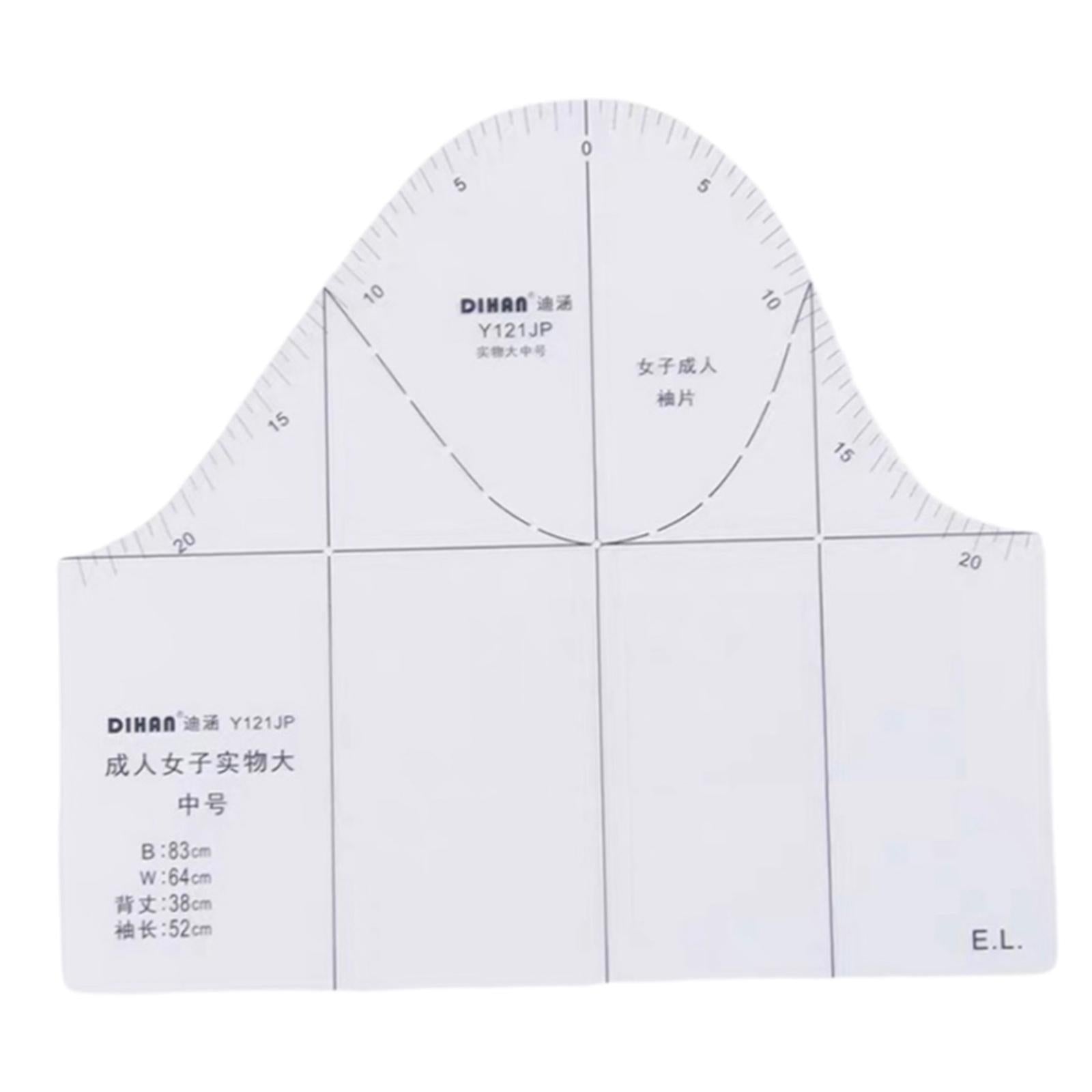 1:1 Cloth Design Ruler Full Scale Drawing Templete Long Sleeve