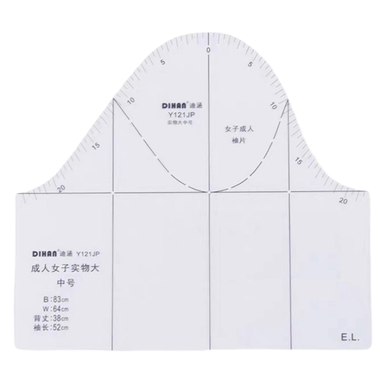 1:1 Cloth Design Ruler Full Scale Drawing Templete Long Sleeve