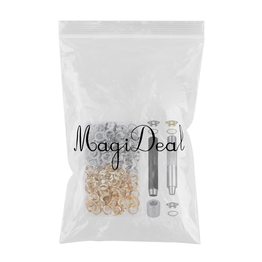 12mm Grommets Eyelets with Washer Grommet Setting Tool Eyelet Setter Kits