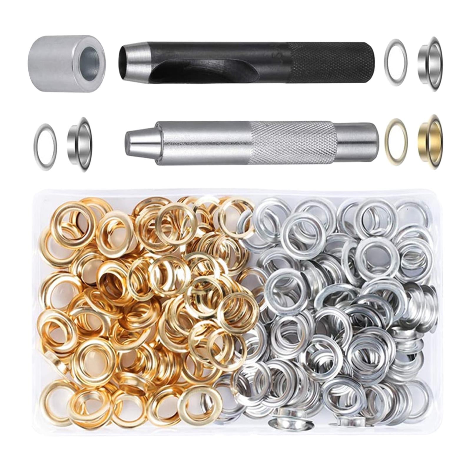 12mm Grommets Eyelets with Washer Grommet Setting Tool Eyelet Setter Kits