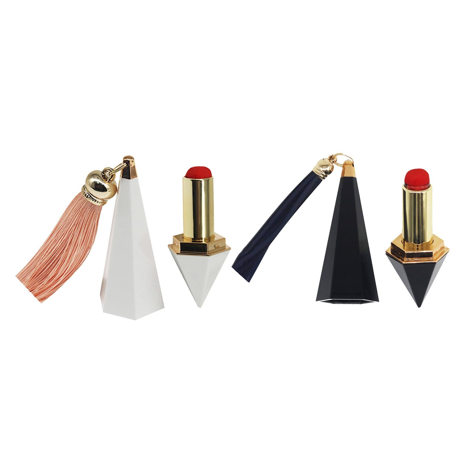 Sewing Pincushion Decorative Lipstick Embroidery Pin Cushion Holder Black