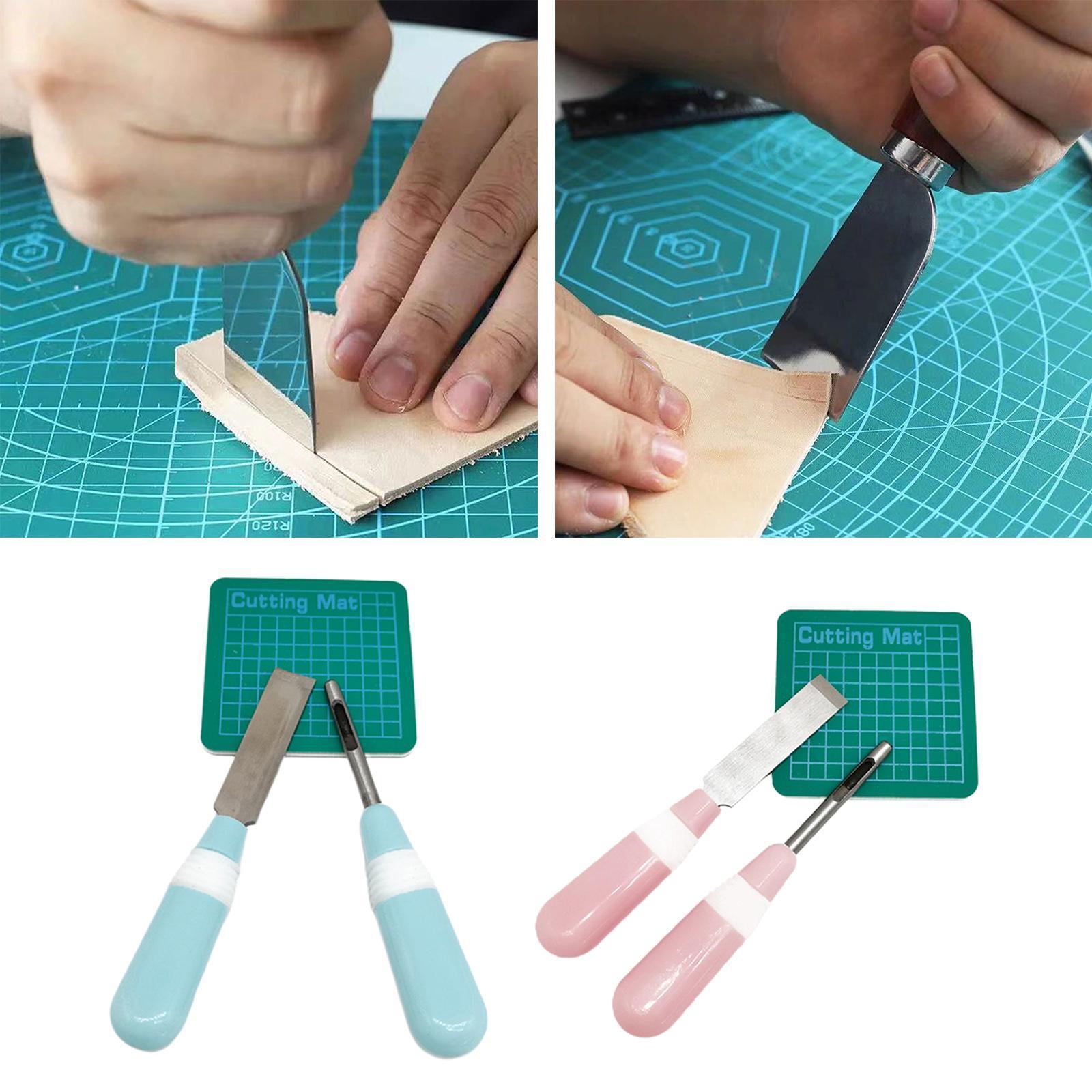 3x Portable Sewing Buttonhole Cutter Set Eyehole Cutting Tool Puncher Pink