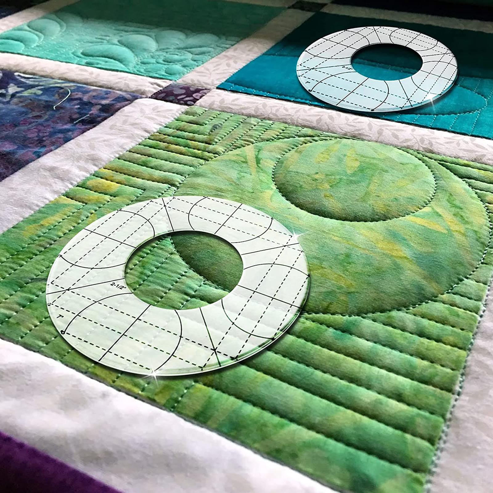 Quilting Embroidery Templates Home Reusable Hand Machine Quilting Patchwork Round