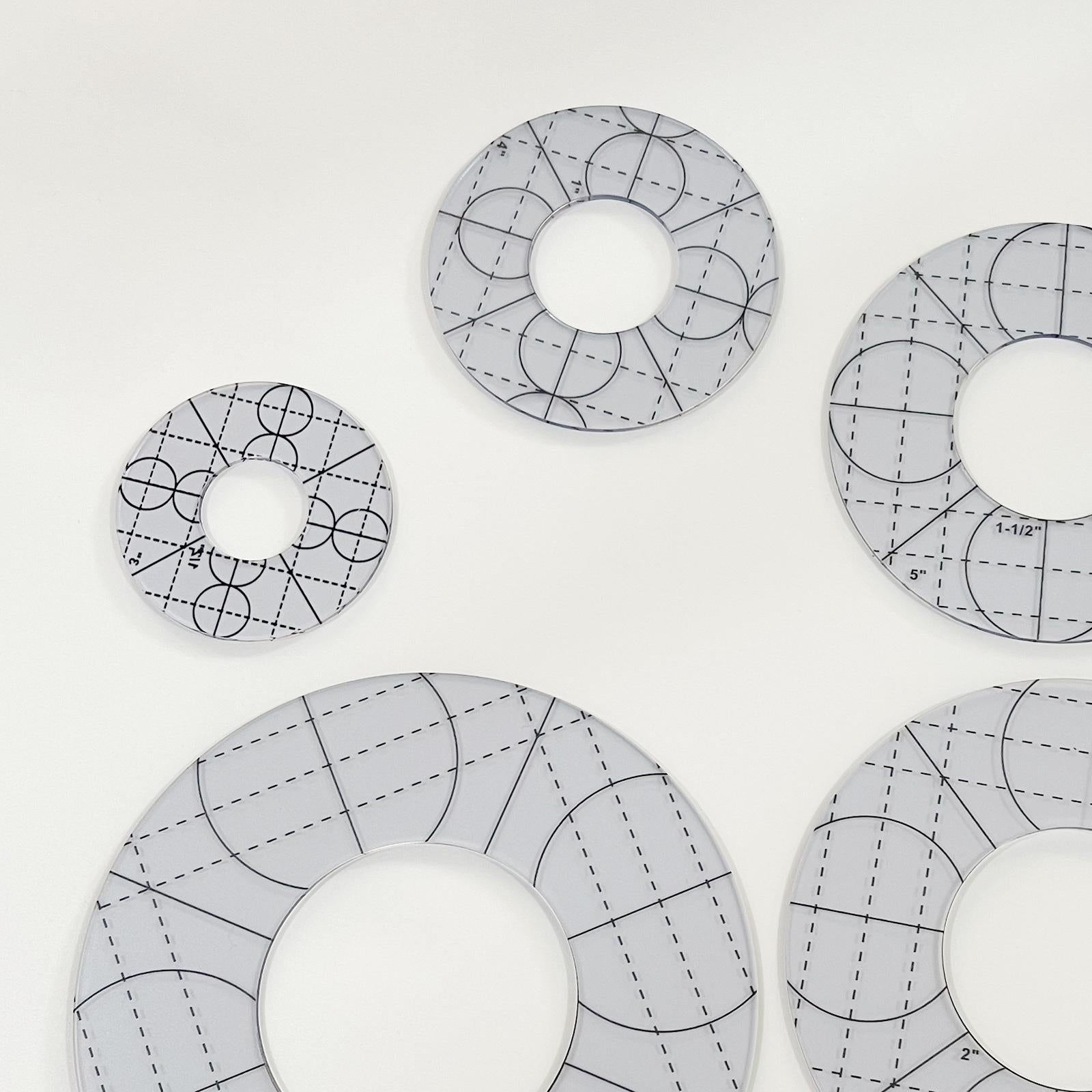 Quilting Embroidery Templates Home Reusable Hand Machine Quilting Patchwork Round