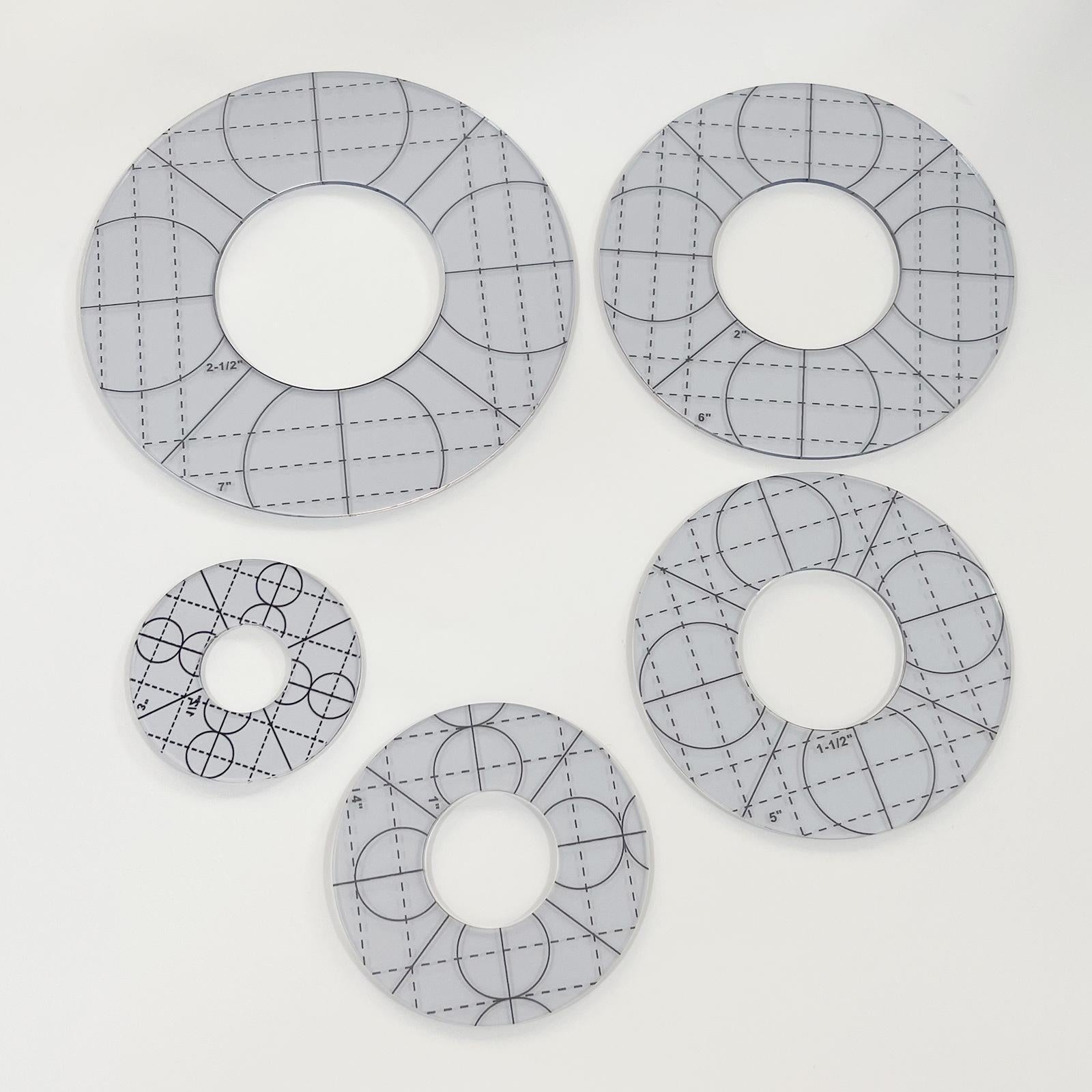 Quilting Embroidery Templates Home Reusable Hand Machine Quilting Patchwork Round