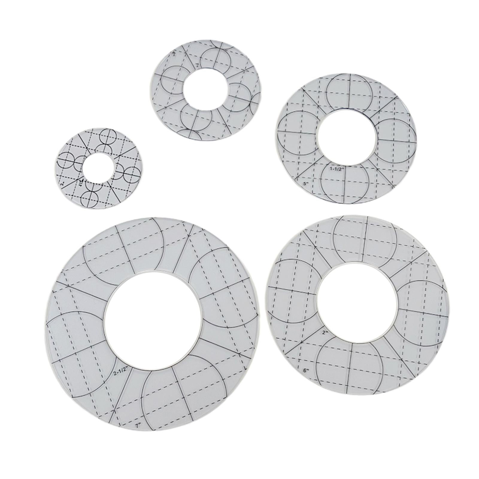 Quilting Embroidery Templates Home Reusable Hand Machine Quilting Patchwork Round