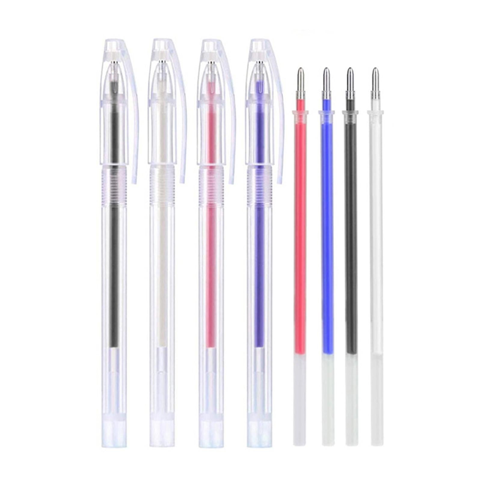 4x Heat Erasable Pen Heat Erase Pen 4 Colors Refills Dressmaking Chalks Tool