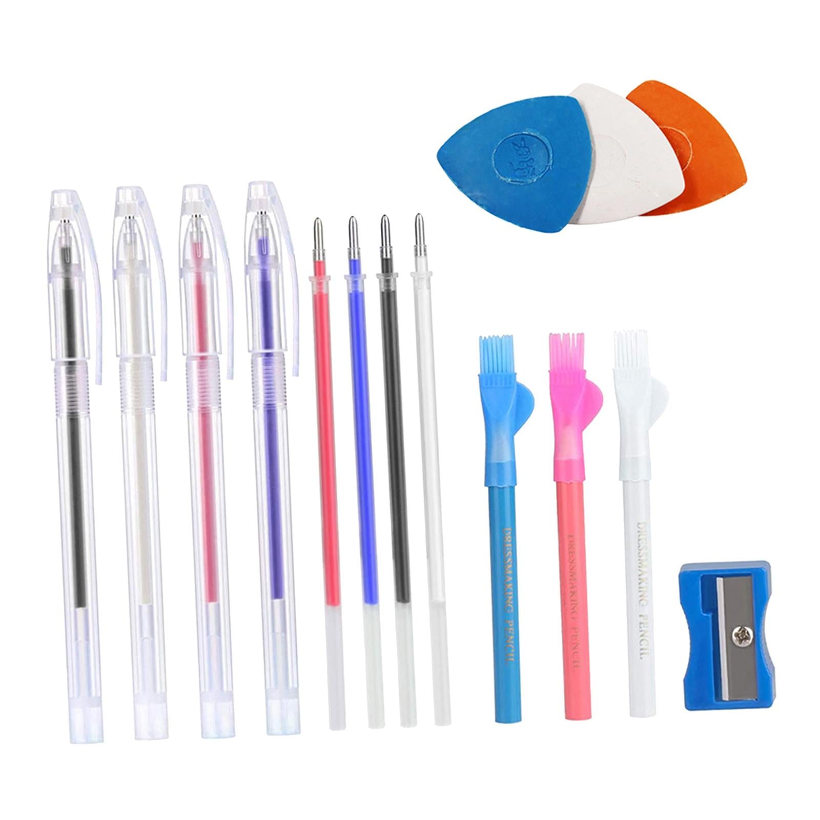 4x Heat Erasable Pen Heat Erase Pen 4 Colors Refills Dressmaking Chalks Tool