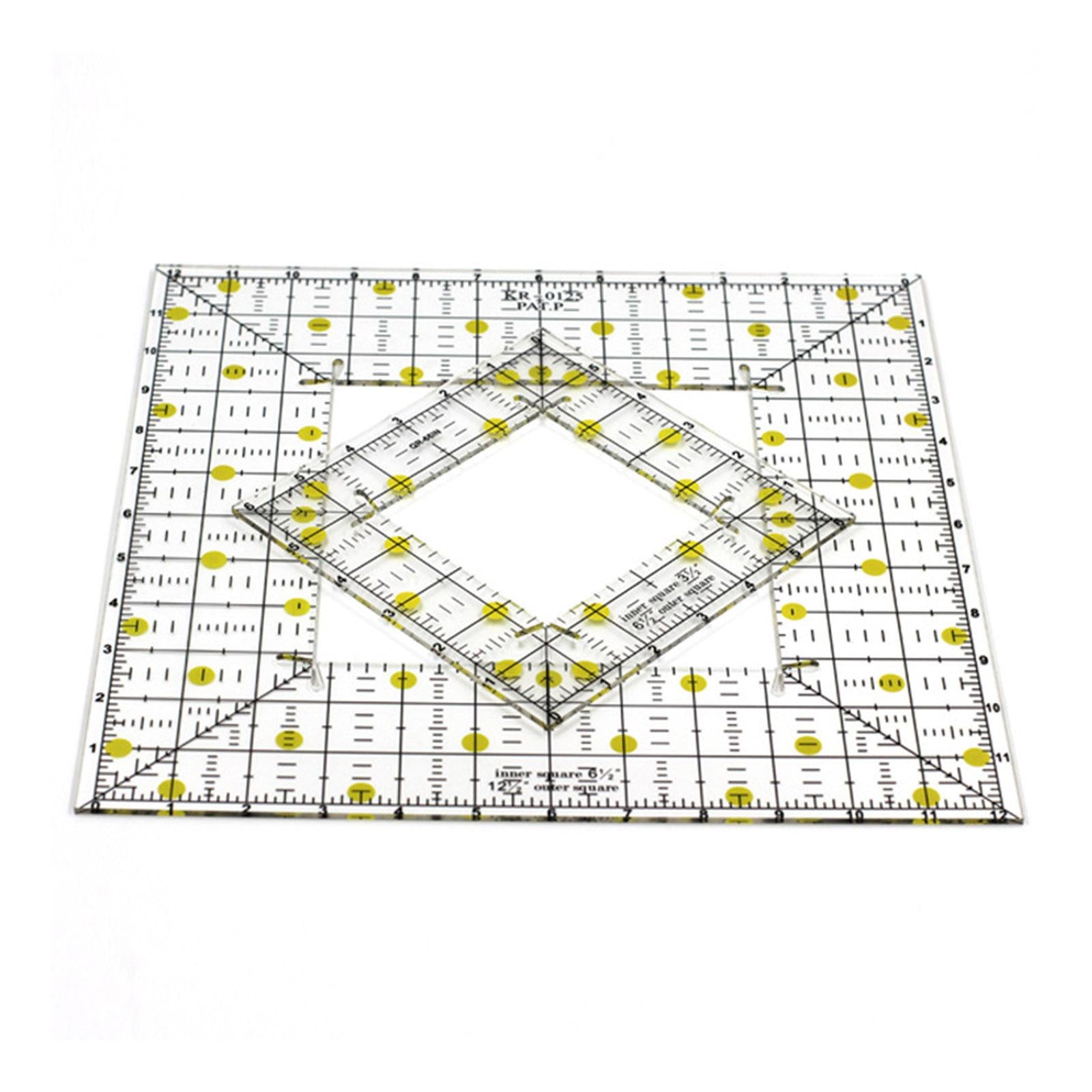 Sew Easy Square Patchwork Quilting Templates Ruler Stencils Acrylic Sewing