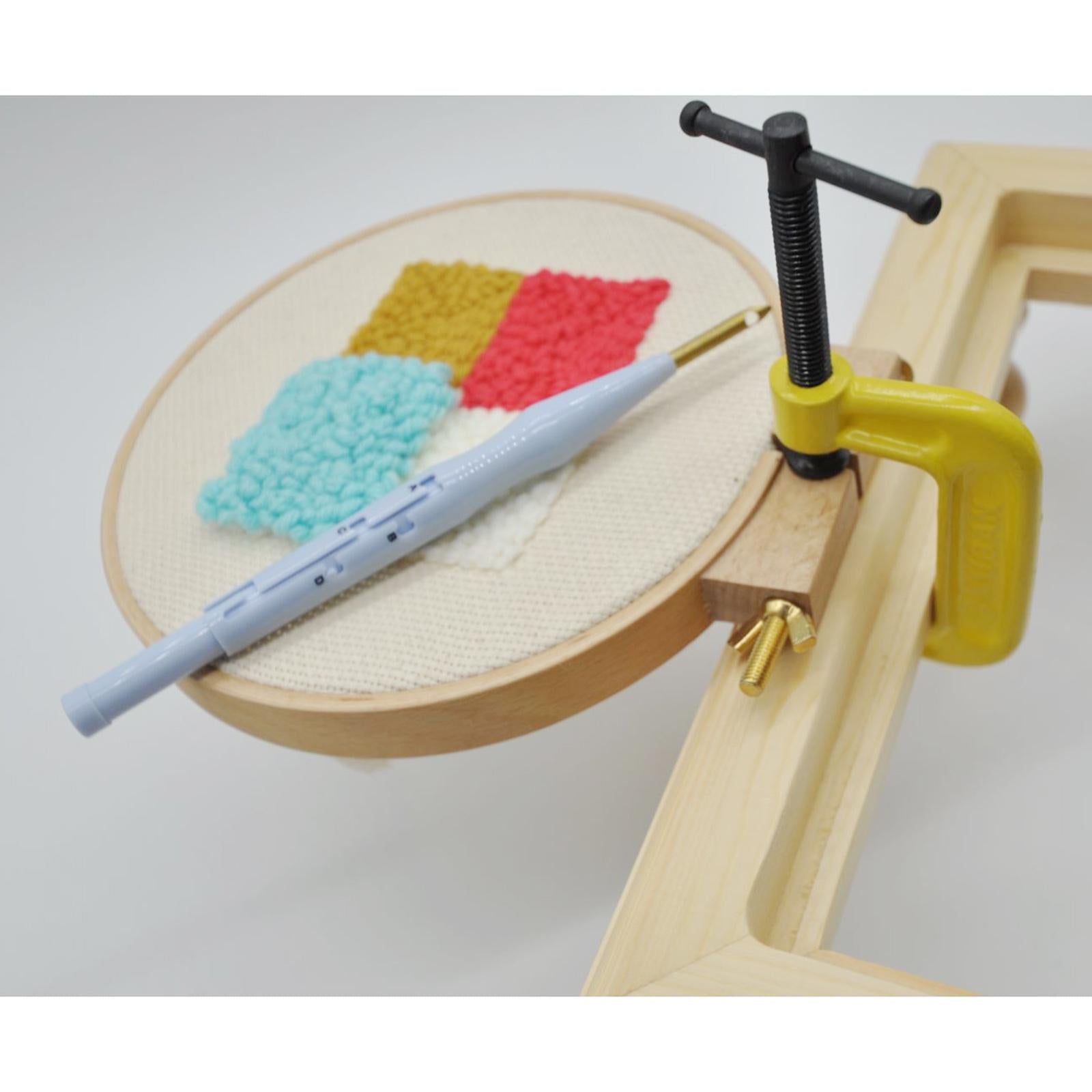 Embroidery Hoop Cross Stitch Wood Spring Tension Ring Frame DIY Needlepoints Diameter 18cm
