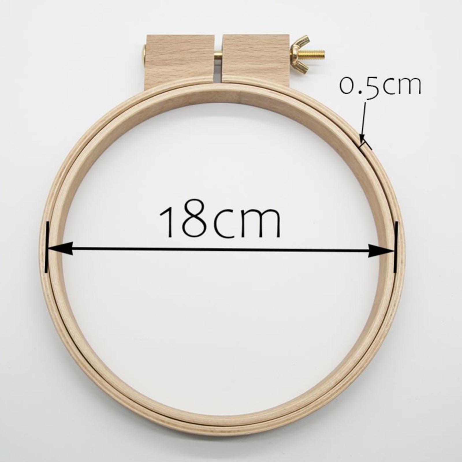 Embroidery Hoop Cross Stitch Wood Spring Tension Ring Frame DIY Needlepoints Diameter 18cm