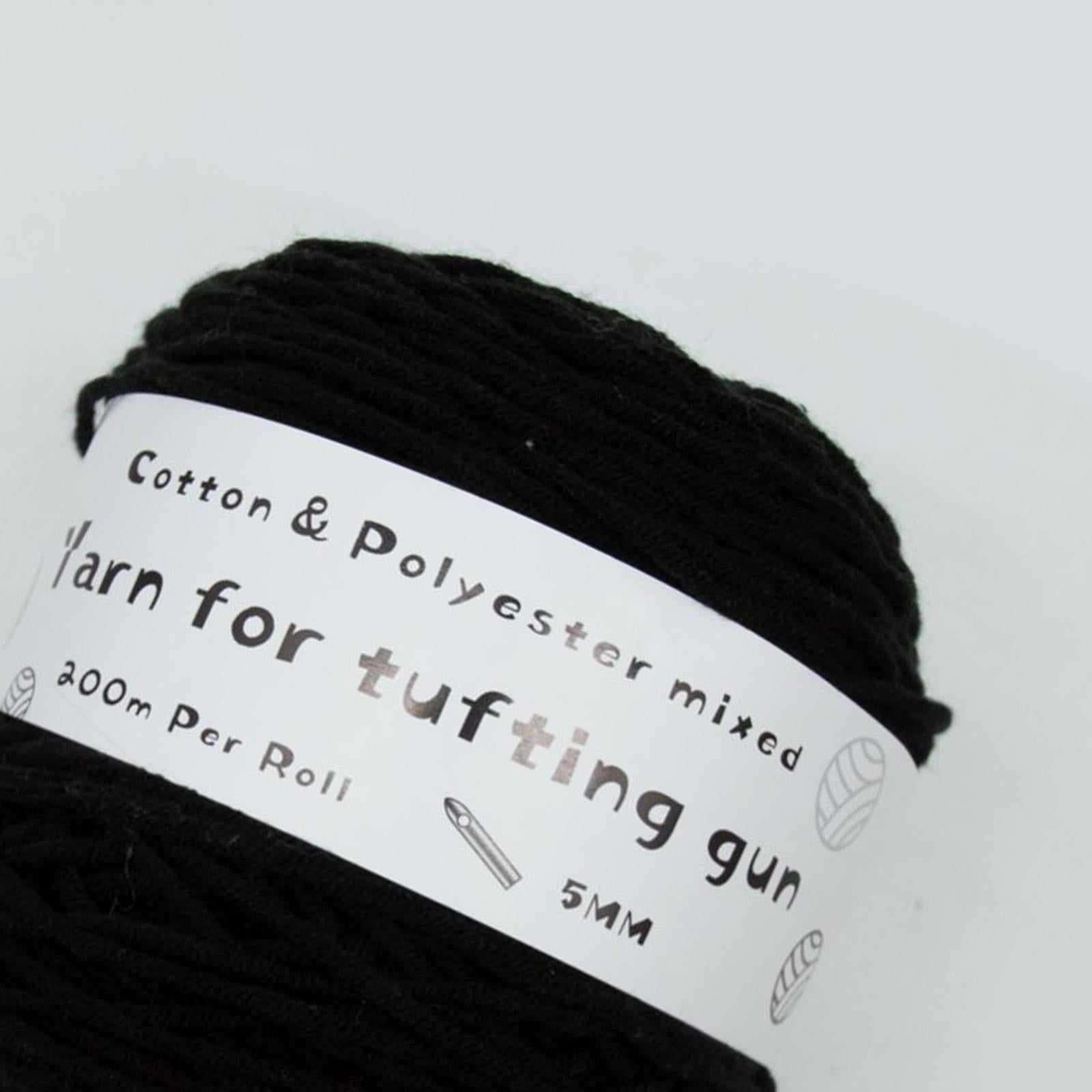 Tufting Rugs Yarn Carpet Making for Use with Electric Tufting Gun Black