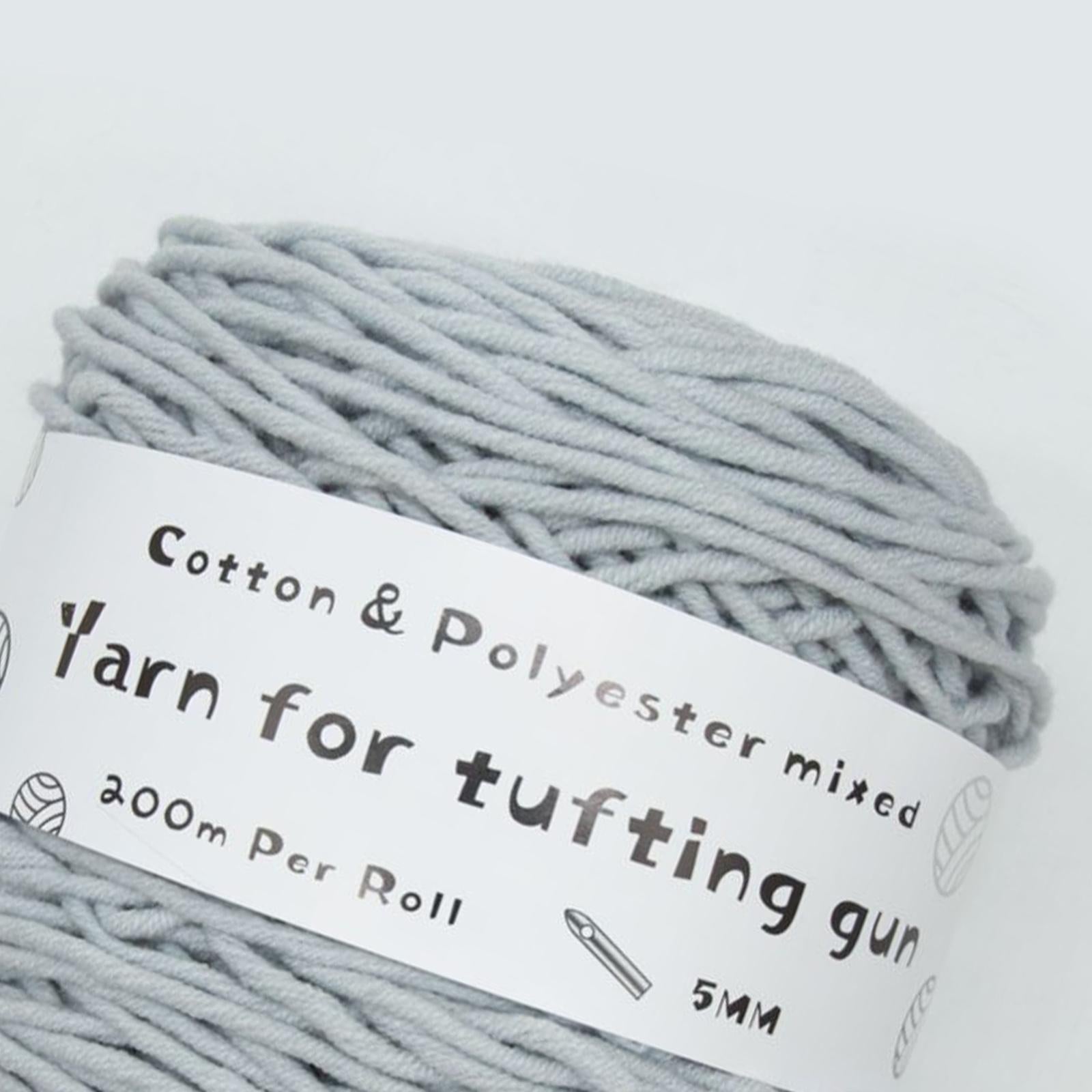 Tufting Rugs Yarn Carpet Making for Use with Electric Tufting Gun Light Gray