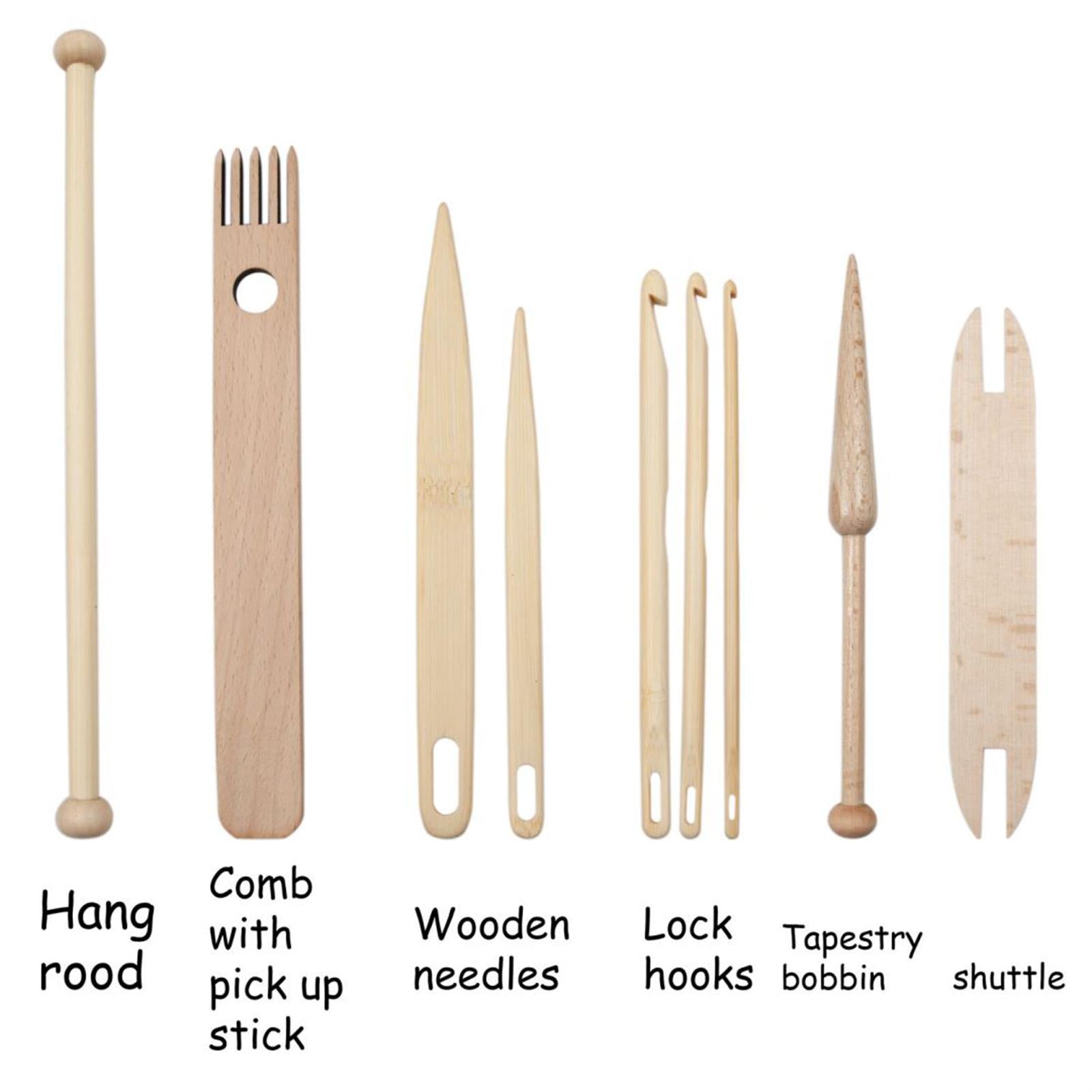 9PCS Weaving Loom Tools Set Knitted Crochet Needle Weaving DIY Rug Making