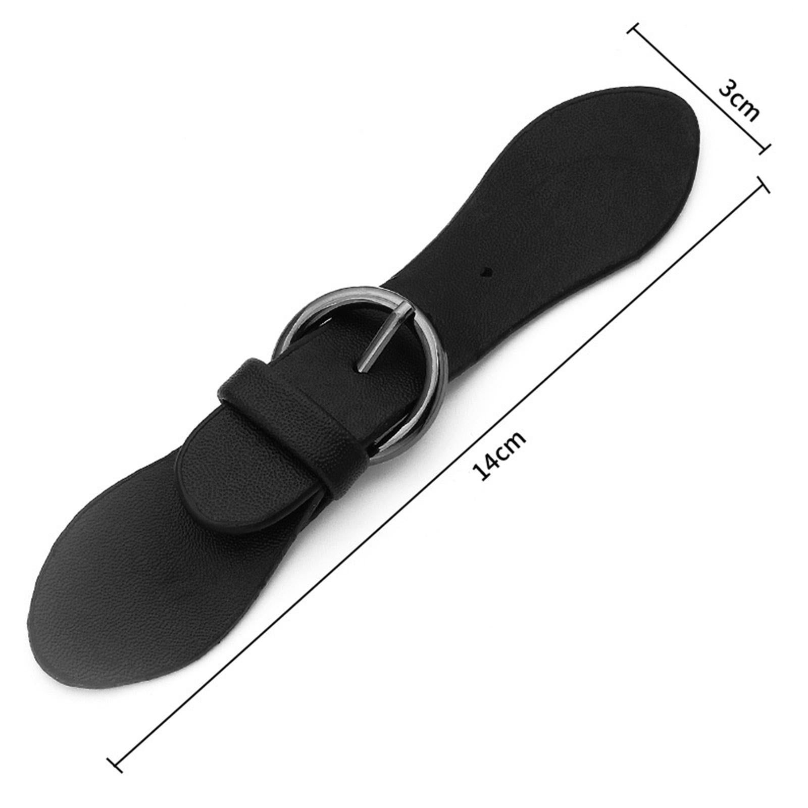 Snap Sew-on Toggles Closures PU Leather Craft Sewing Accessories Black