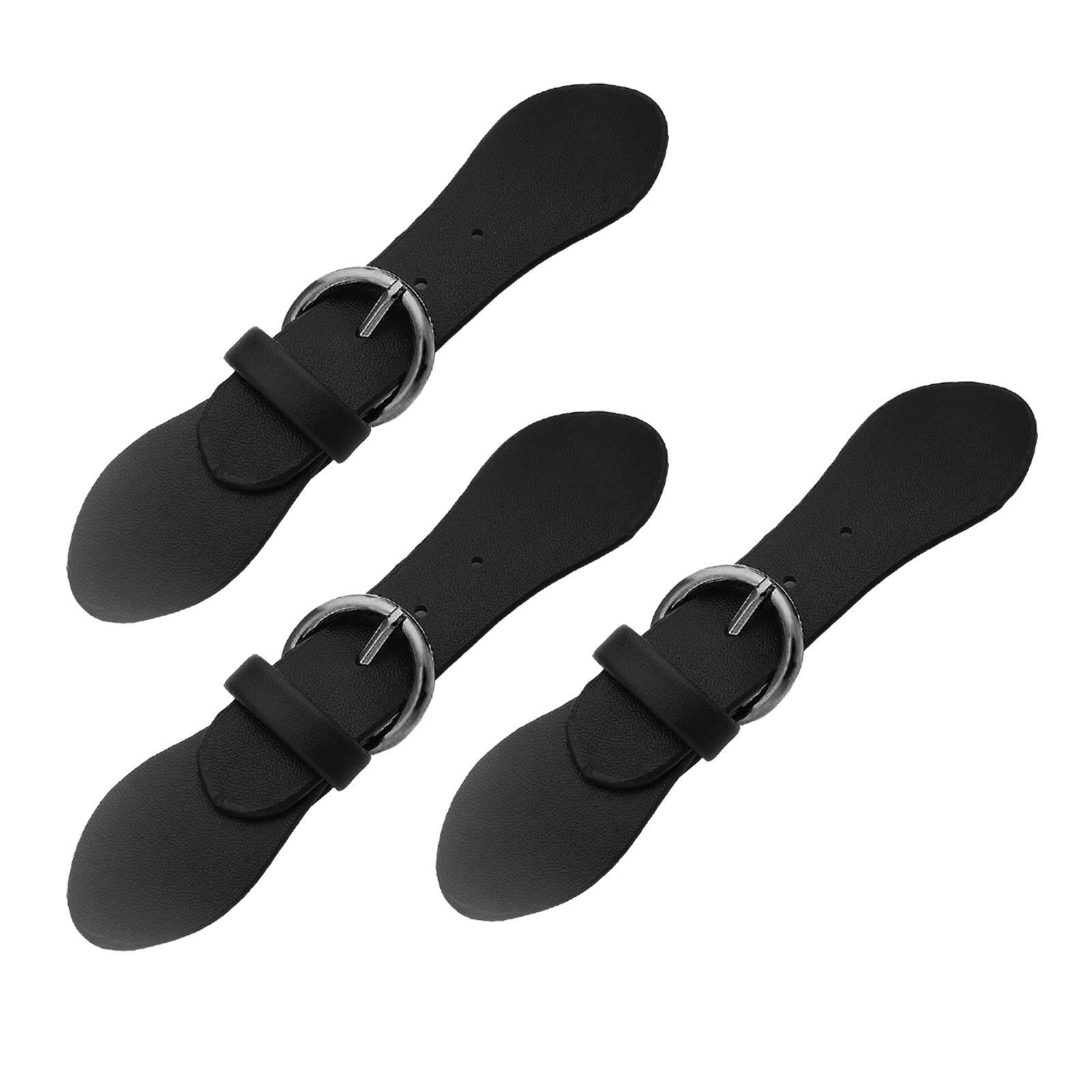 Snap Sew-on Toggles Closures PU Leather Craft Sewing Accessories Black