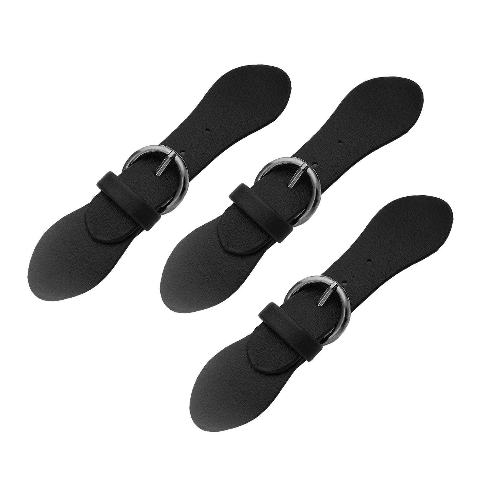 Snap Sew-on Toggles Closures PU Leather Craft Sewing Accessories Black