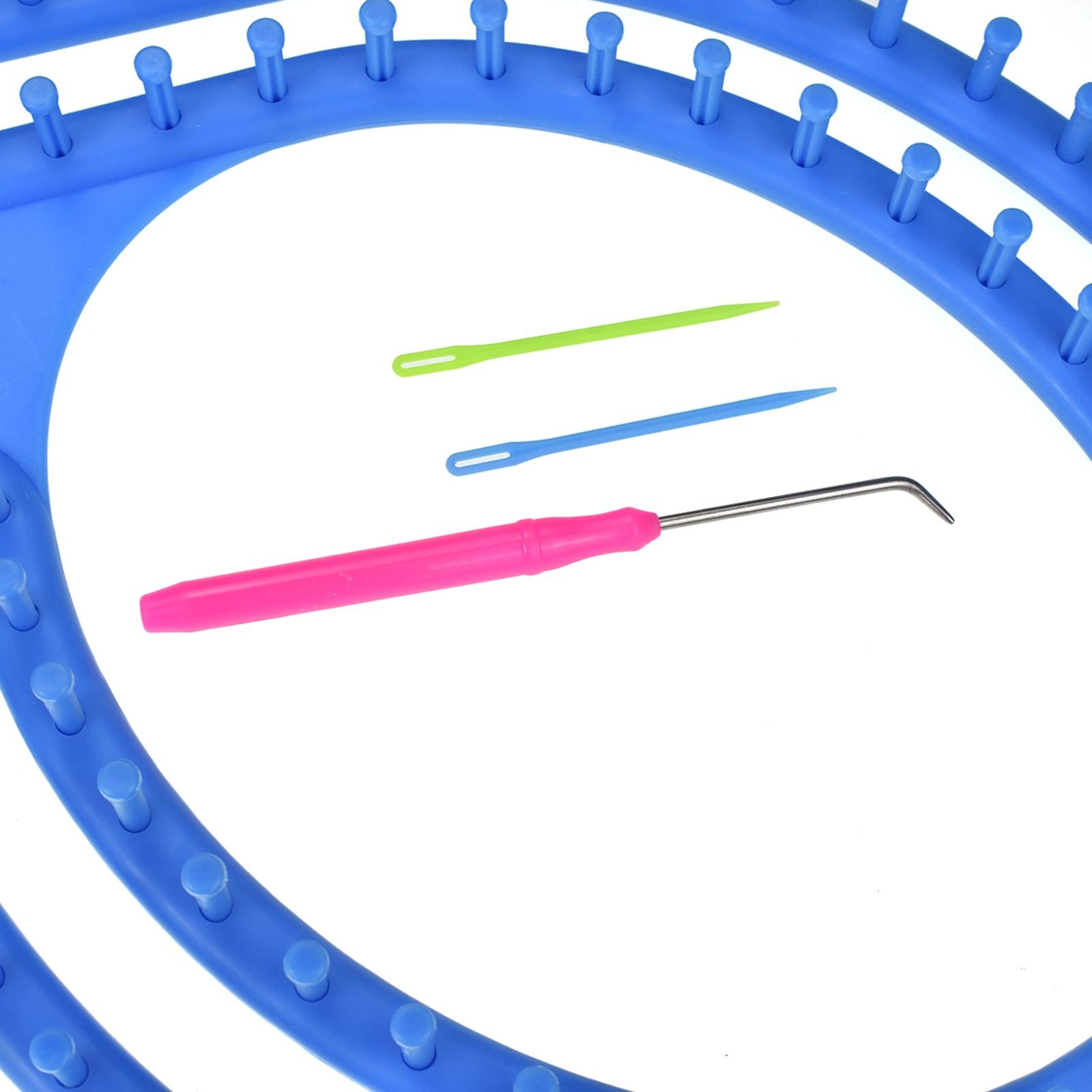 8 Shape Knitting Loom Kit Weaving Tool for Beginner Hand Making Blue