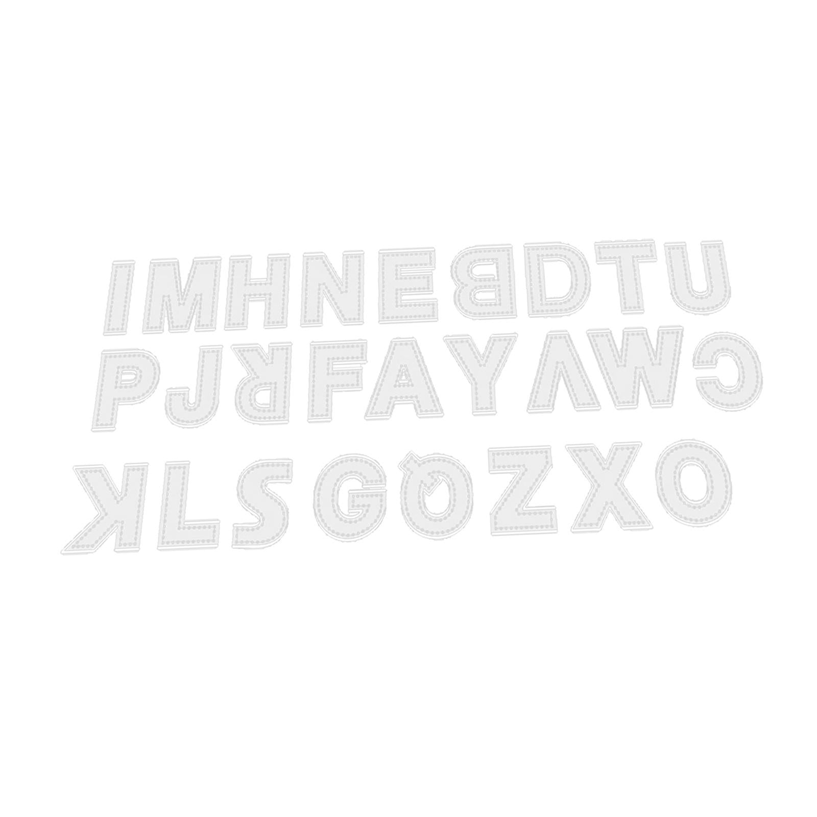 26pcs DIY Handmade Leather Clear Acrylic Letter Pattern Stencil Template