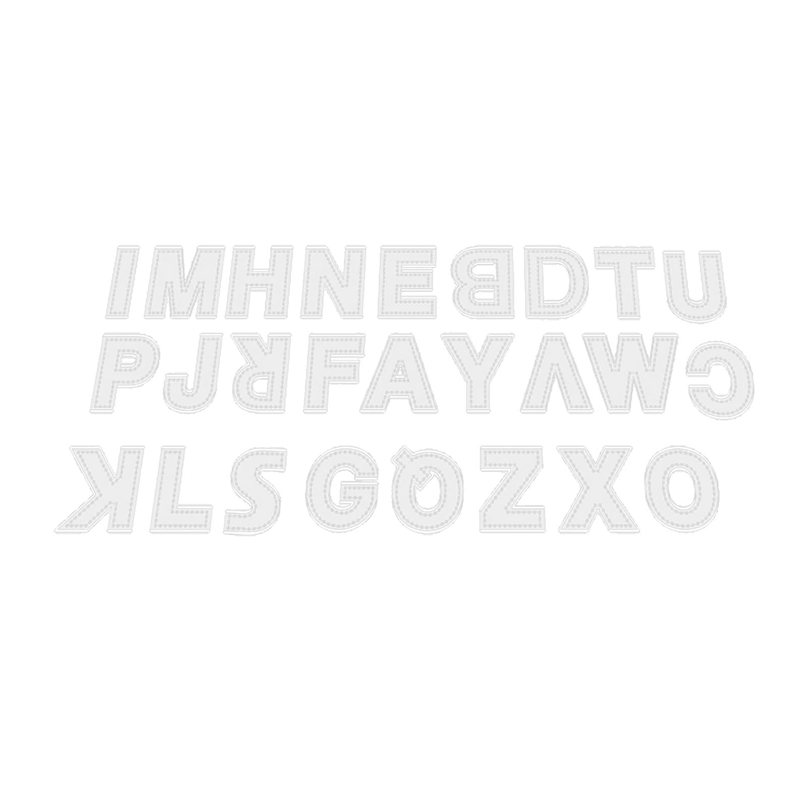 26pcs DIY Handmade Leather Clear Acrylic Letter Pattern Stencil Template