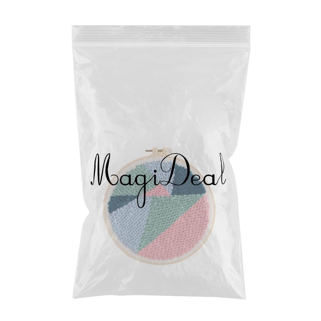 1 Set Punch Needle Embroidery Starter Kits DIY Needlecraft Geometric Pattern