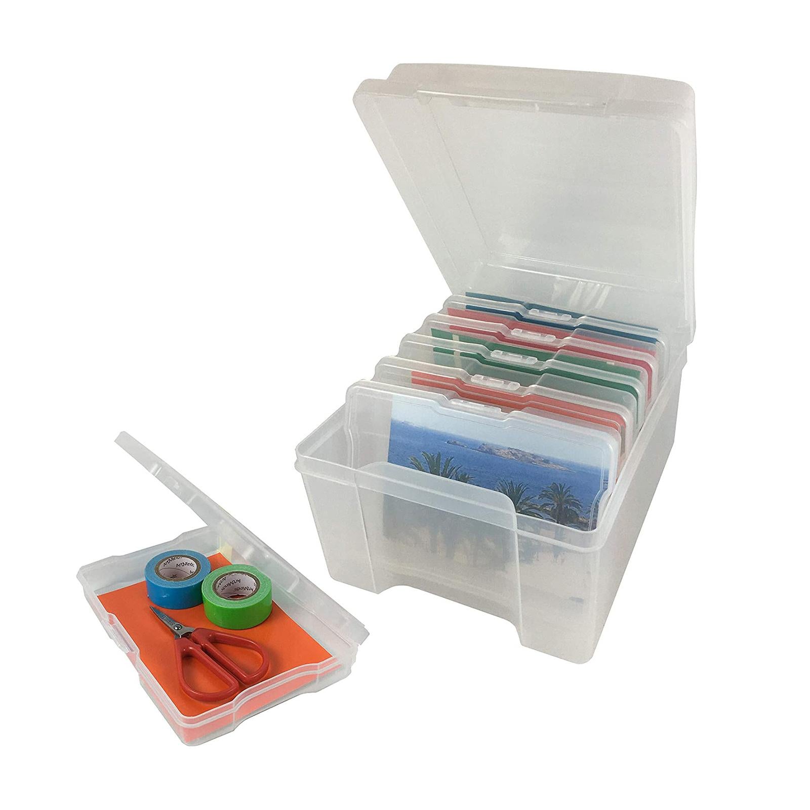 5x7 inch Photo Storage Box High-quality Plastic Craft Organizer Transparent