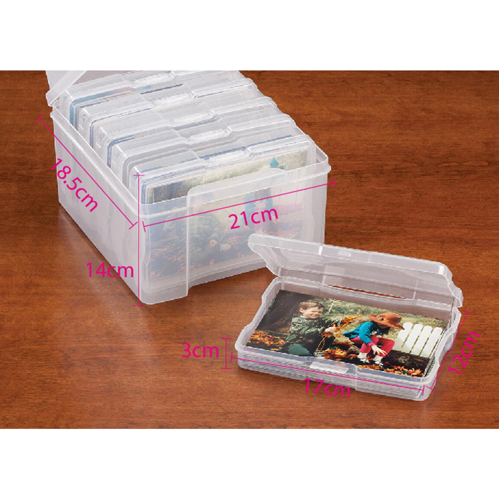 5x7 inch Photo Storage Box High-quality Plastic Craft Organizer Transparent
