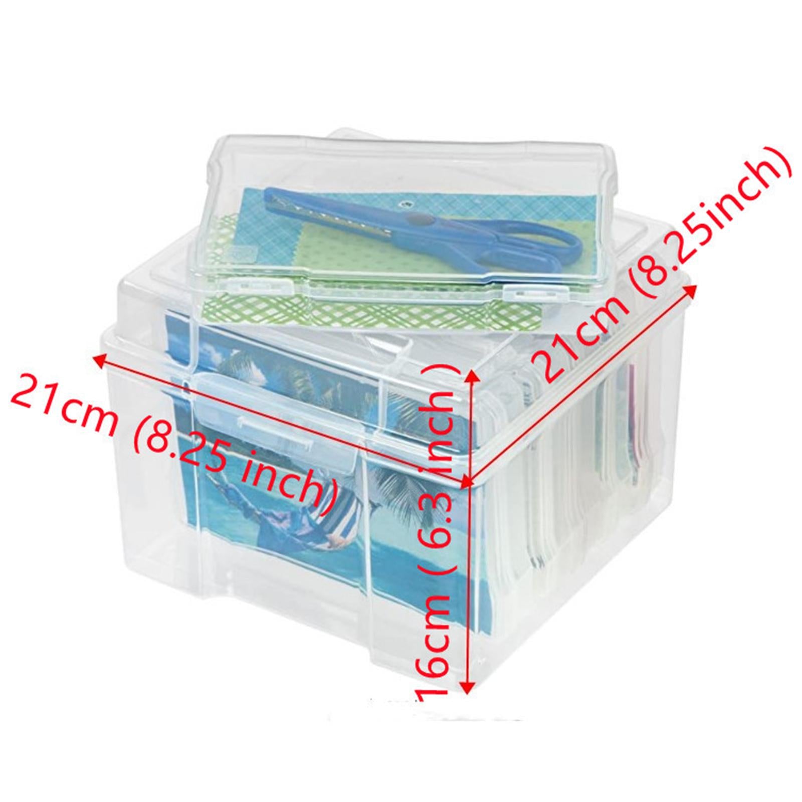 5x7 inch Photo Storage Box High-quality Plastic Craft Organizer Transparent