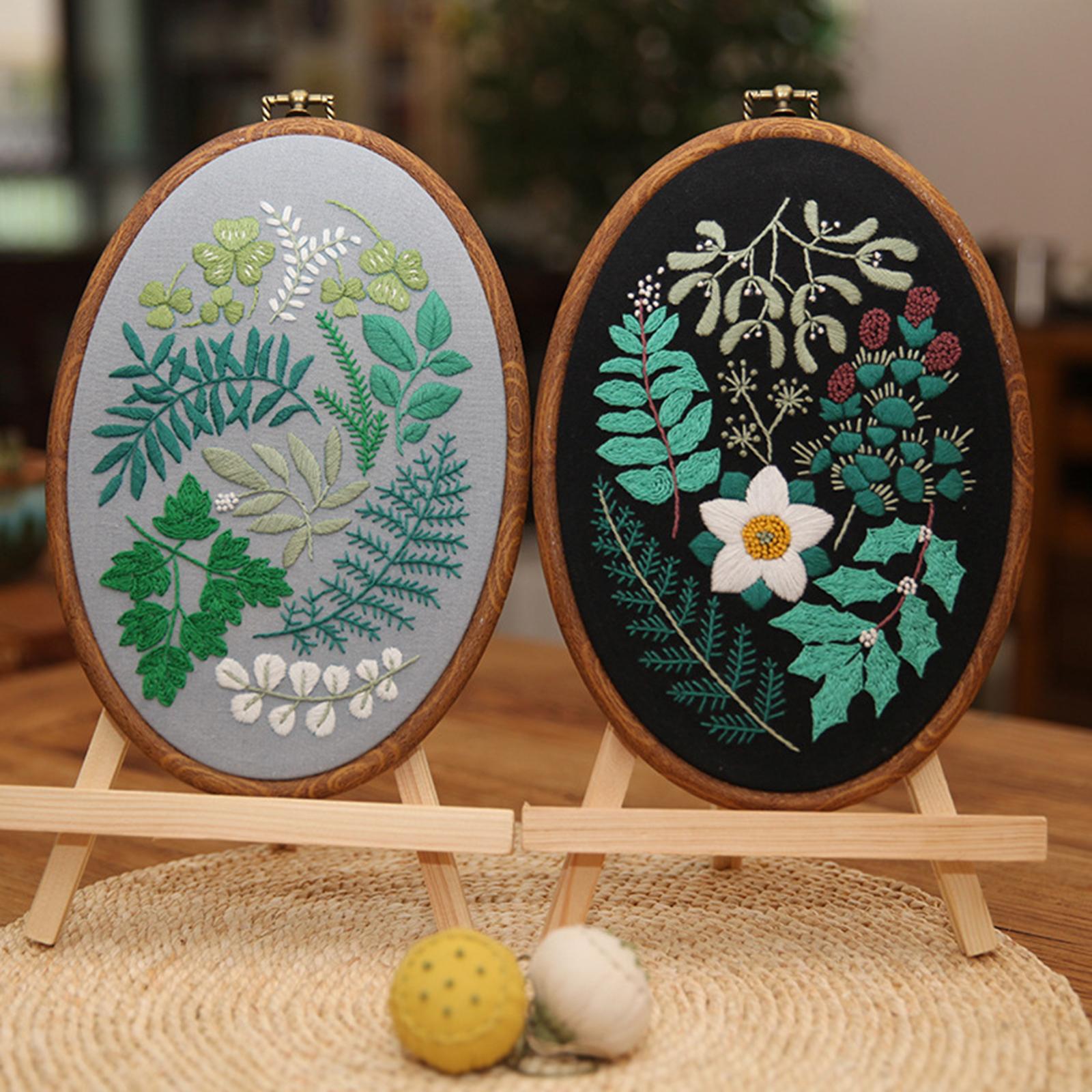 Handmade Cross Stitch Kit DIY Embroidery Sewing Tools Starter for Beginner Grass