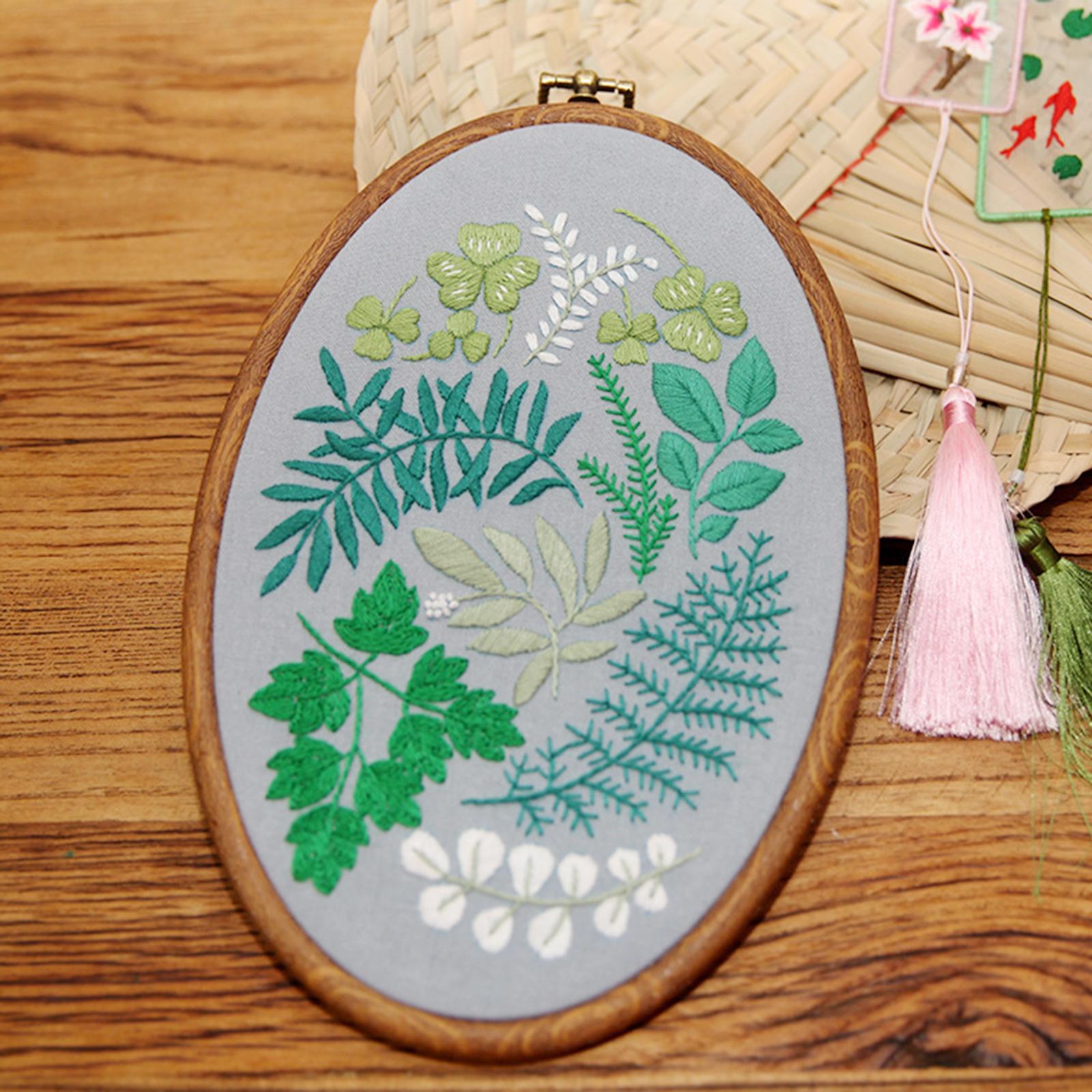 Handmade Cross Stitch Kit DIY Embroidery Sewing Tools Starter for Beginner Grass