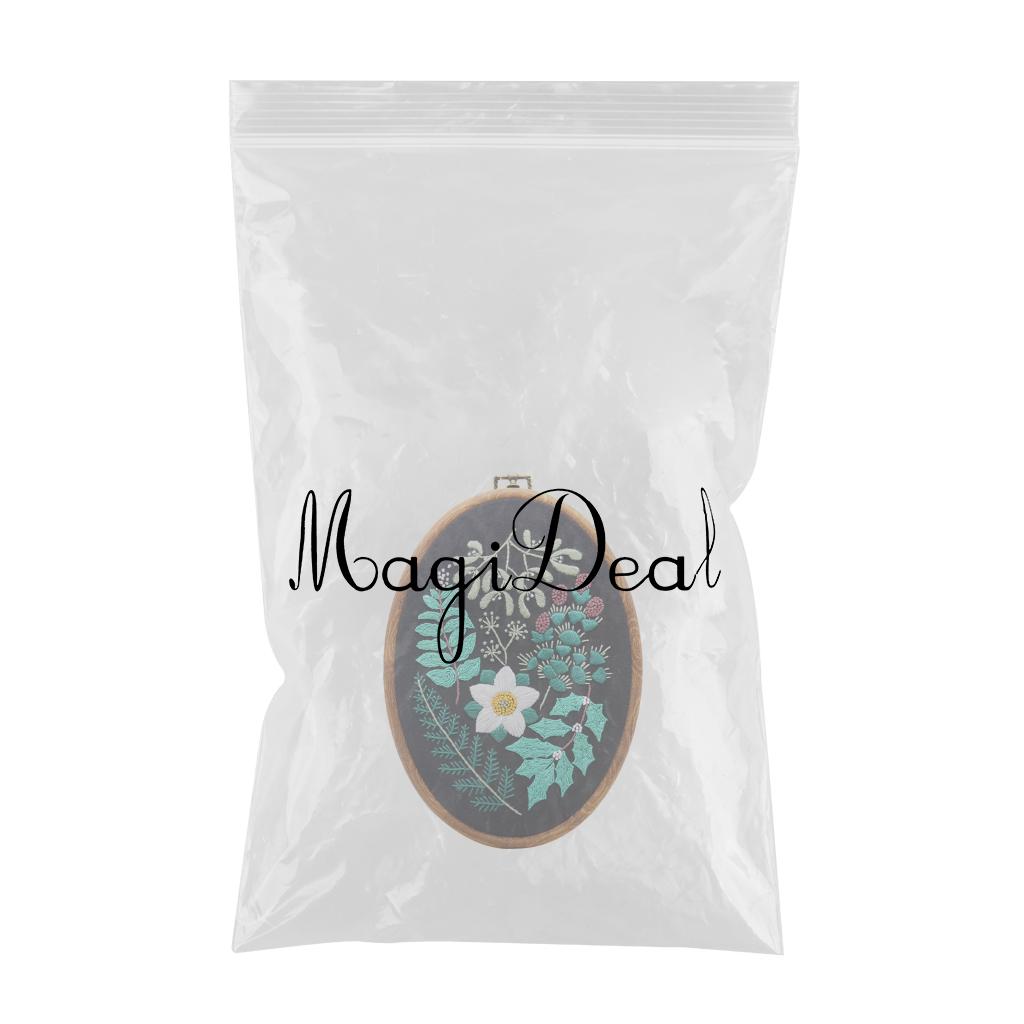 Handmade Cross Stitch Kit DIY Embroidery Sewing Tools Starter for Beginner Leaf