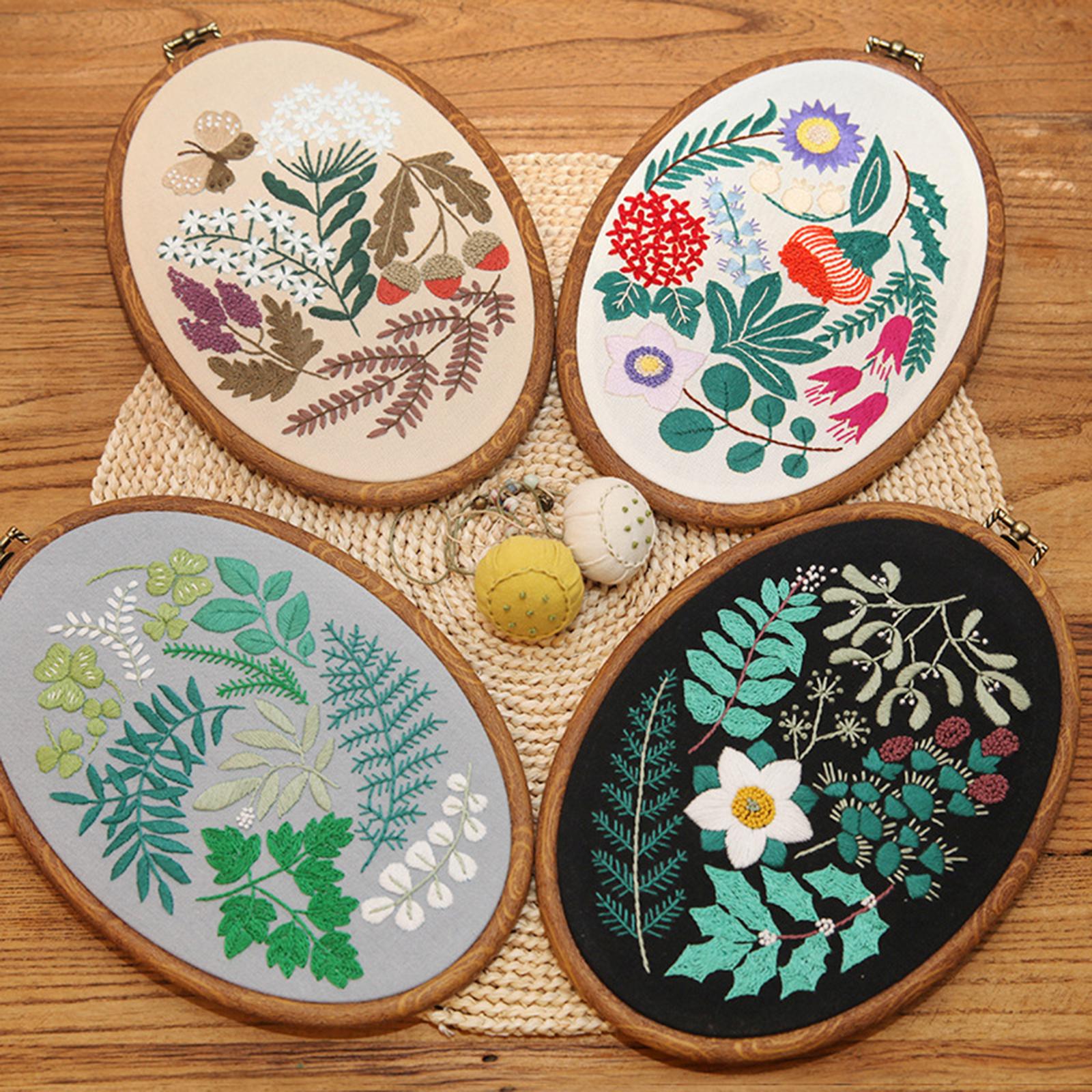 Handmade Cross Stitch Kit DIY Embroidery Sewing Tools Starter for Beginner Butterfly