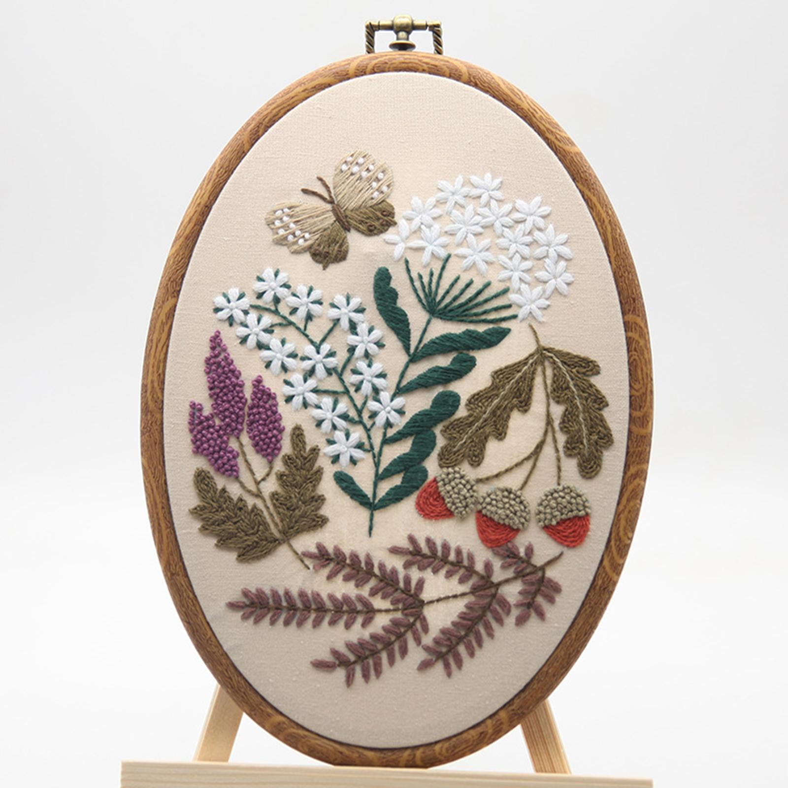 Handmade Cross Stitch Kit DIY Embroidery Sewing Tools Starter for Beginner Butterfly