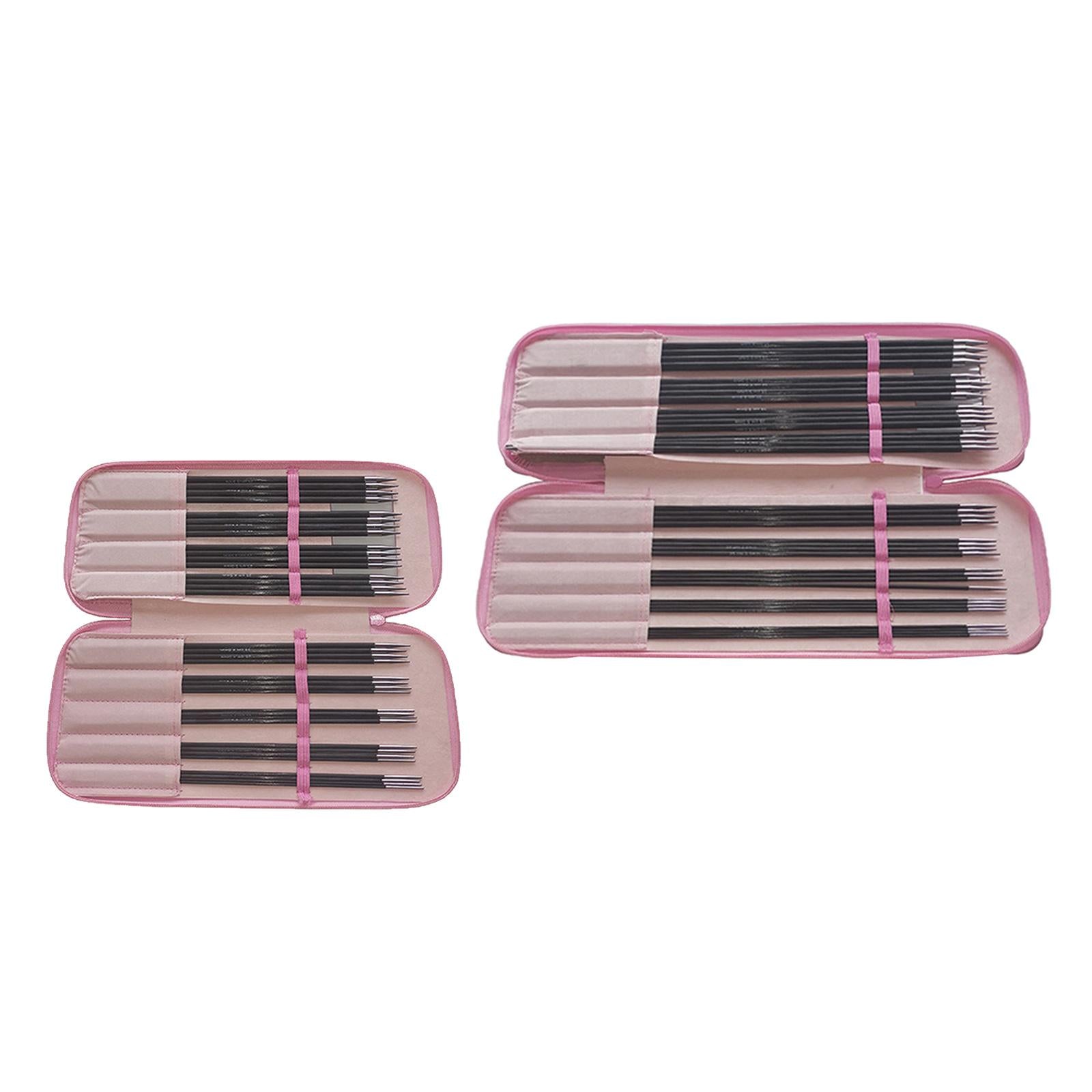 9 Sizes Double Point Straight Knitting Needles Sweater Weaving Needle 35cm