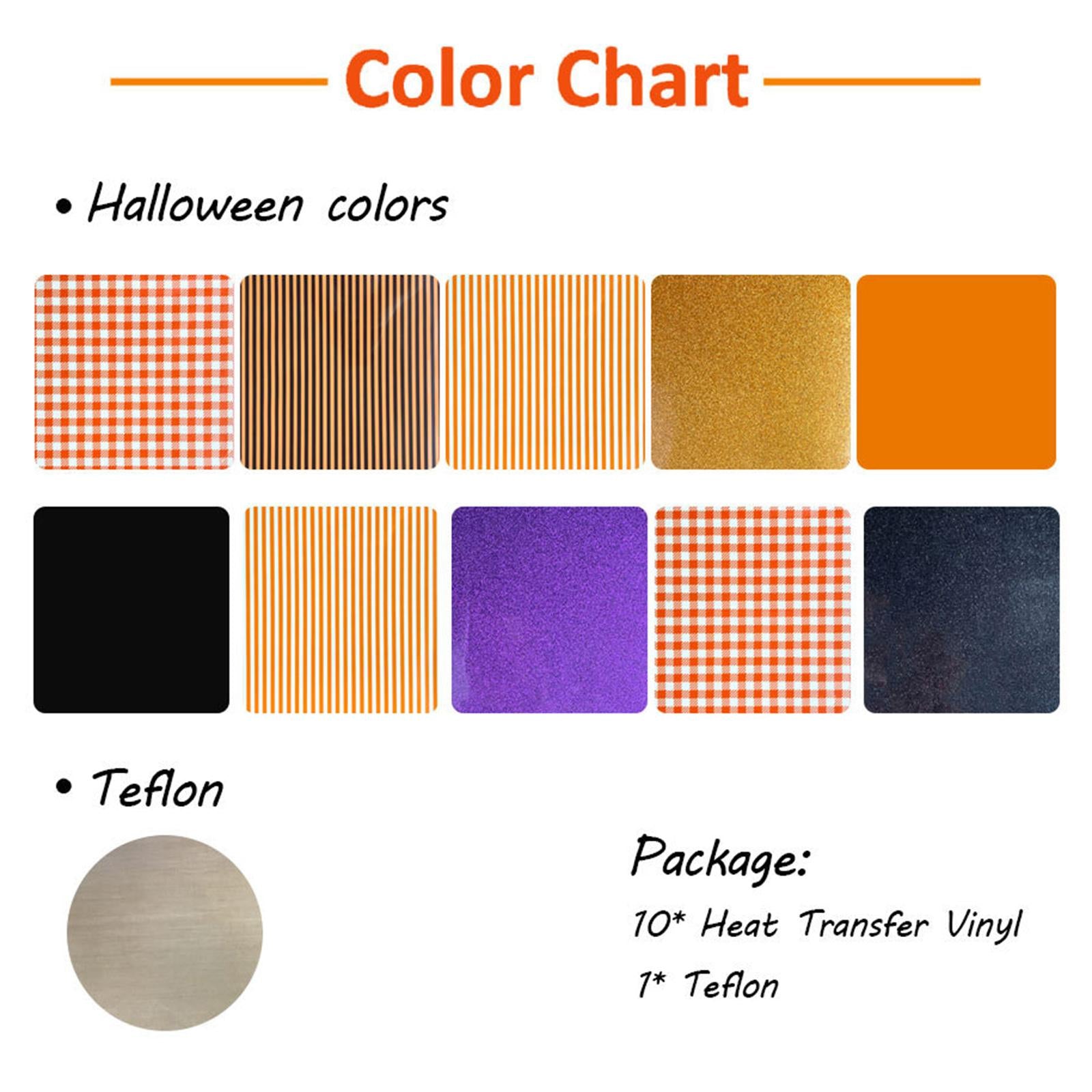 Color Heat Transfer HTV Premium Vinyl For T-shirt Garment Clothing DIY Craft 11PCS