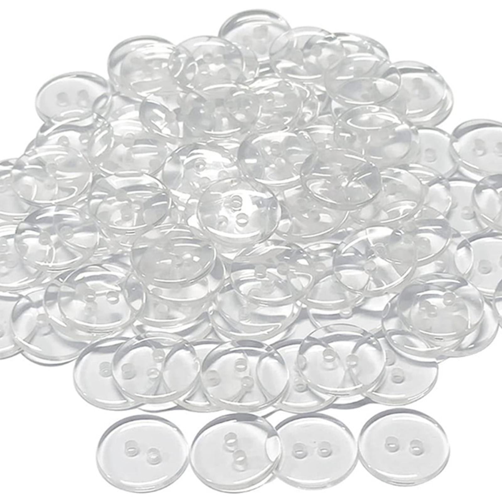 100x 2 Hole Buttons Flatback Button for Crafts Pants Shirt Sewing Hats