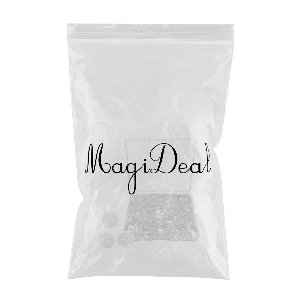 100x 2 Hole Buttons Flatback Button for Crafts Pants Shirt Sewing Hats