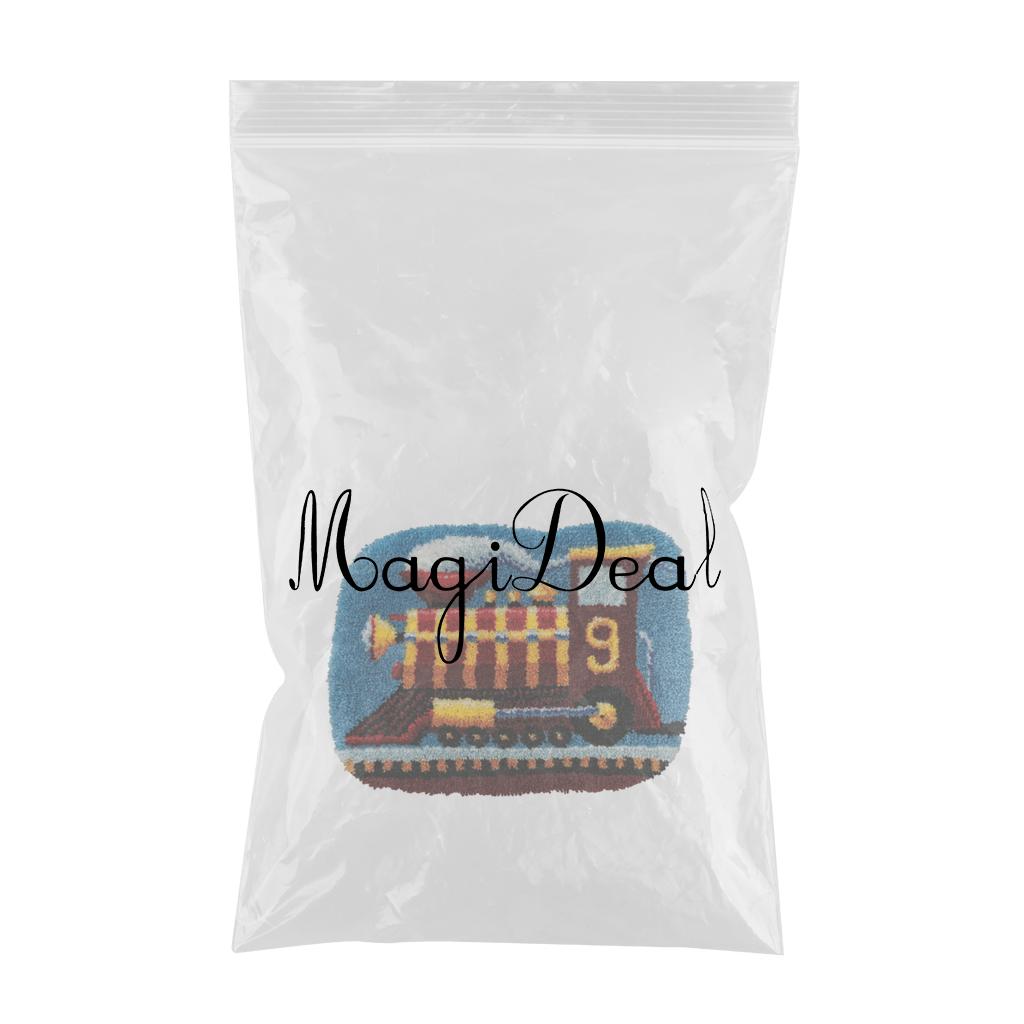 Latch Hook Embroidery Kits Cushion Blank Pillowcase DIY Craft Train