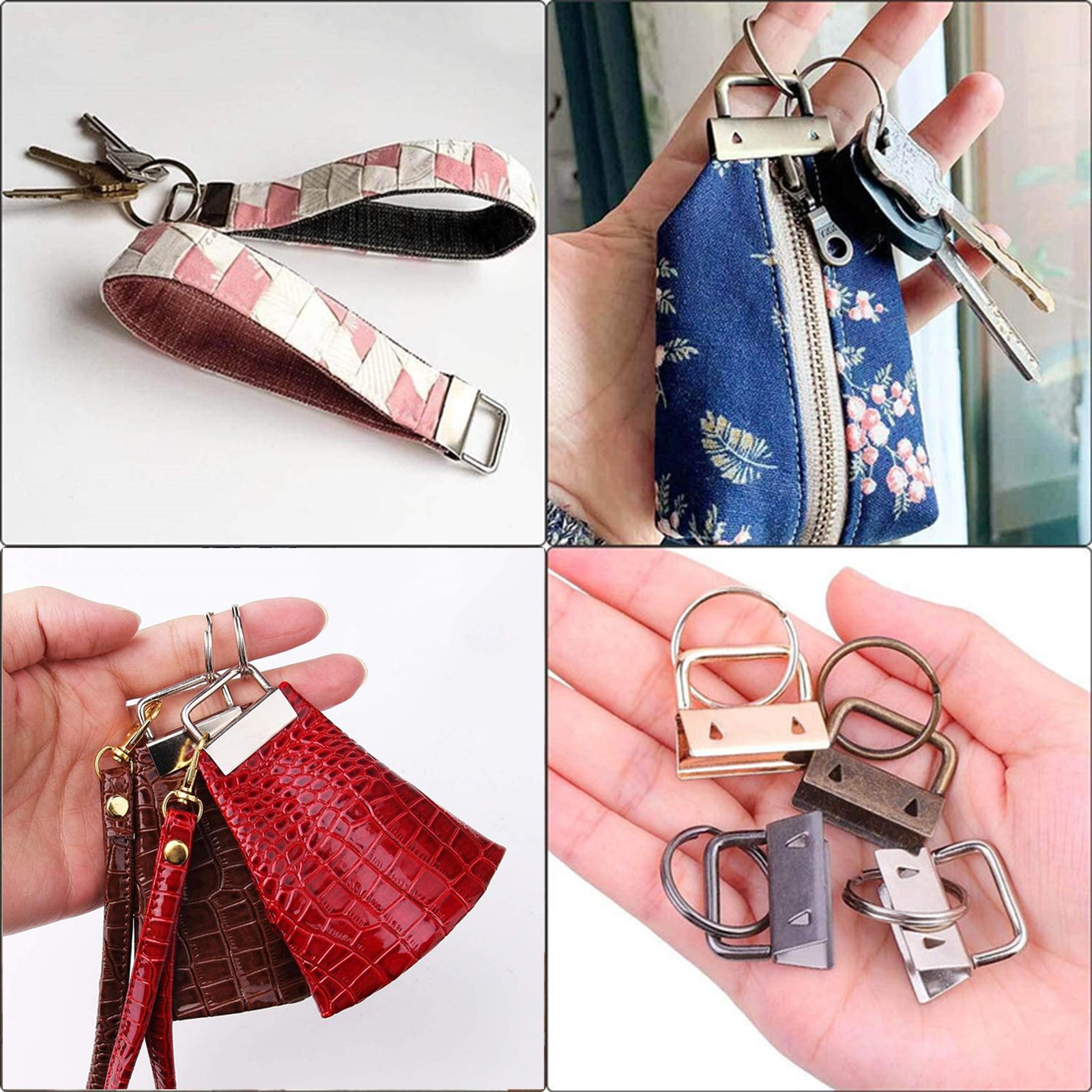 Metal Bulk D Rings Slide Buckles Magnetic Button Snaps Key Fob Set Handbag