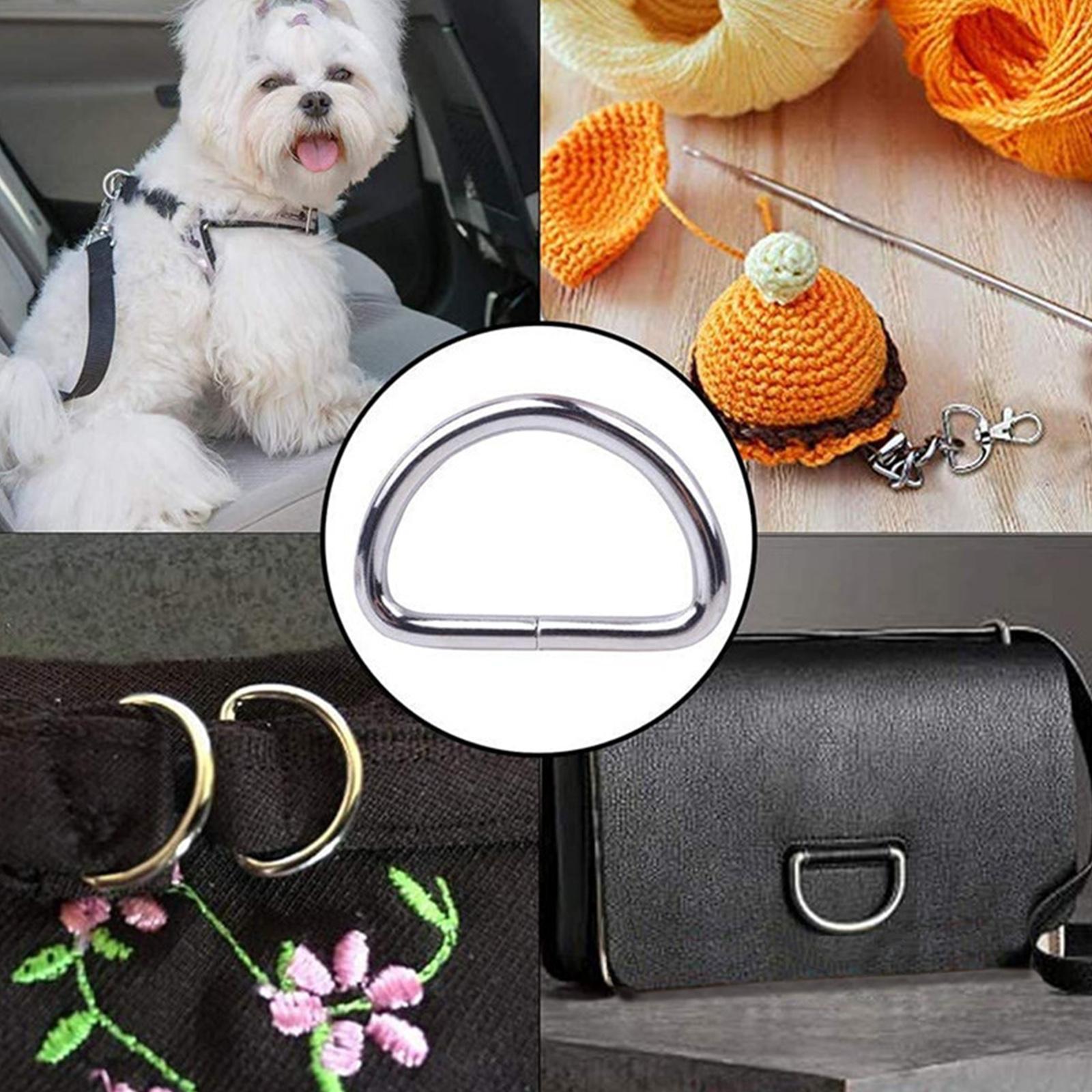 Metal Bulk D Rings Slide Buckles Magnetic Button Snaps Key Fob Set Handbag