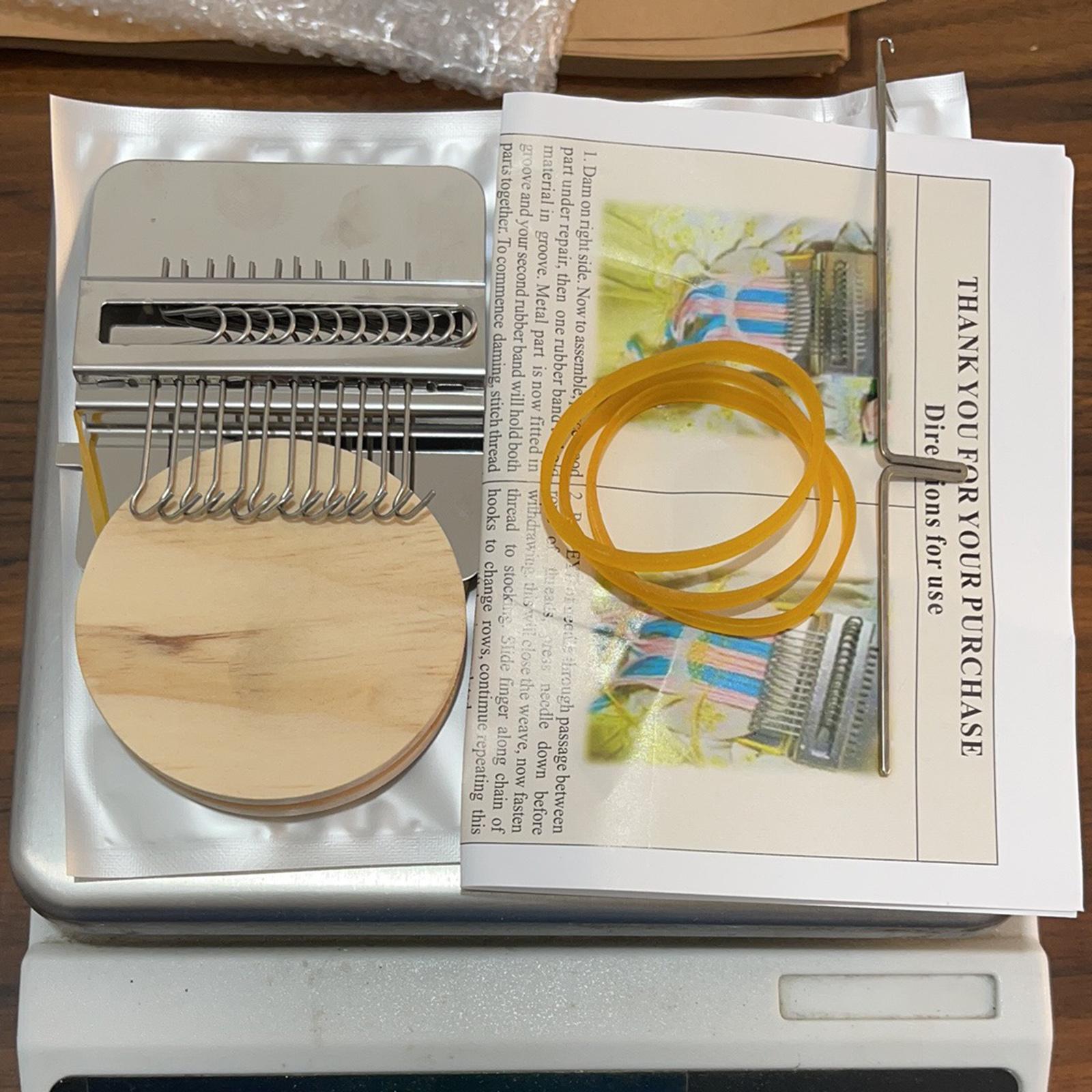 12 Pin Speedweve Type Loom DIY Tool with Wood Disc Darning DIY Crafts Making