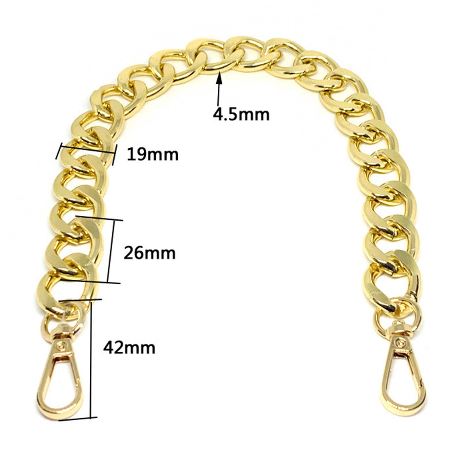4Pieces Metal Flat Chain & Purse Strap Extender / Chain Strap Accessory Gold