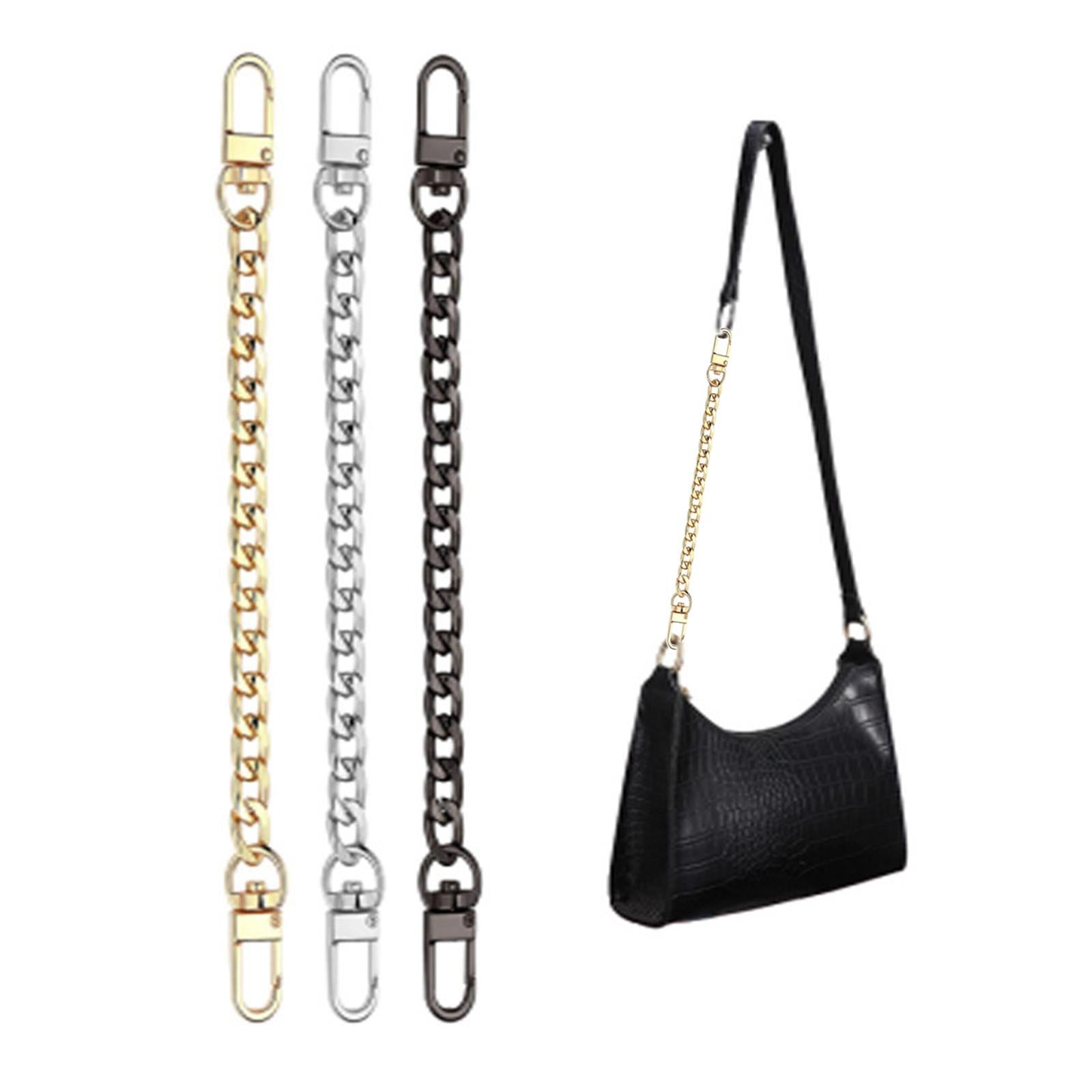 4Pieces Metal Flat Chain & Purse Strap Extender / Chain Strap Accessory Silver