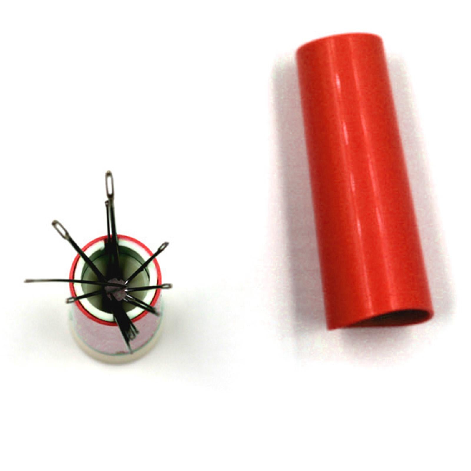 Sewing Lipstick Needles Storage Case Plastic Sewing Tools Needle Organiser Red