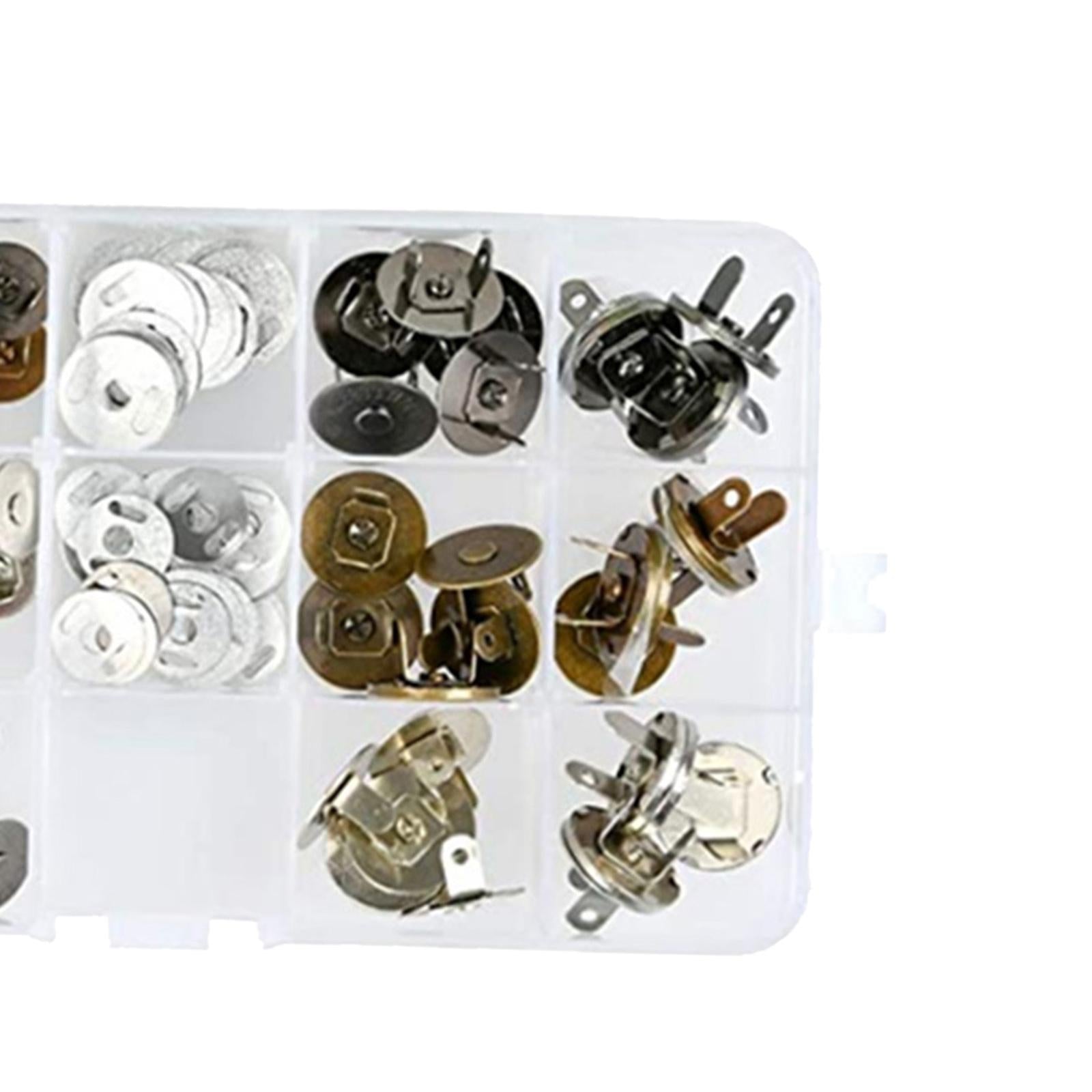 30pcs Magnetic Buttons Purse Clasp Snap Fastener Wallet Handbag Craft Button