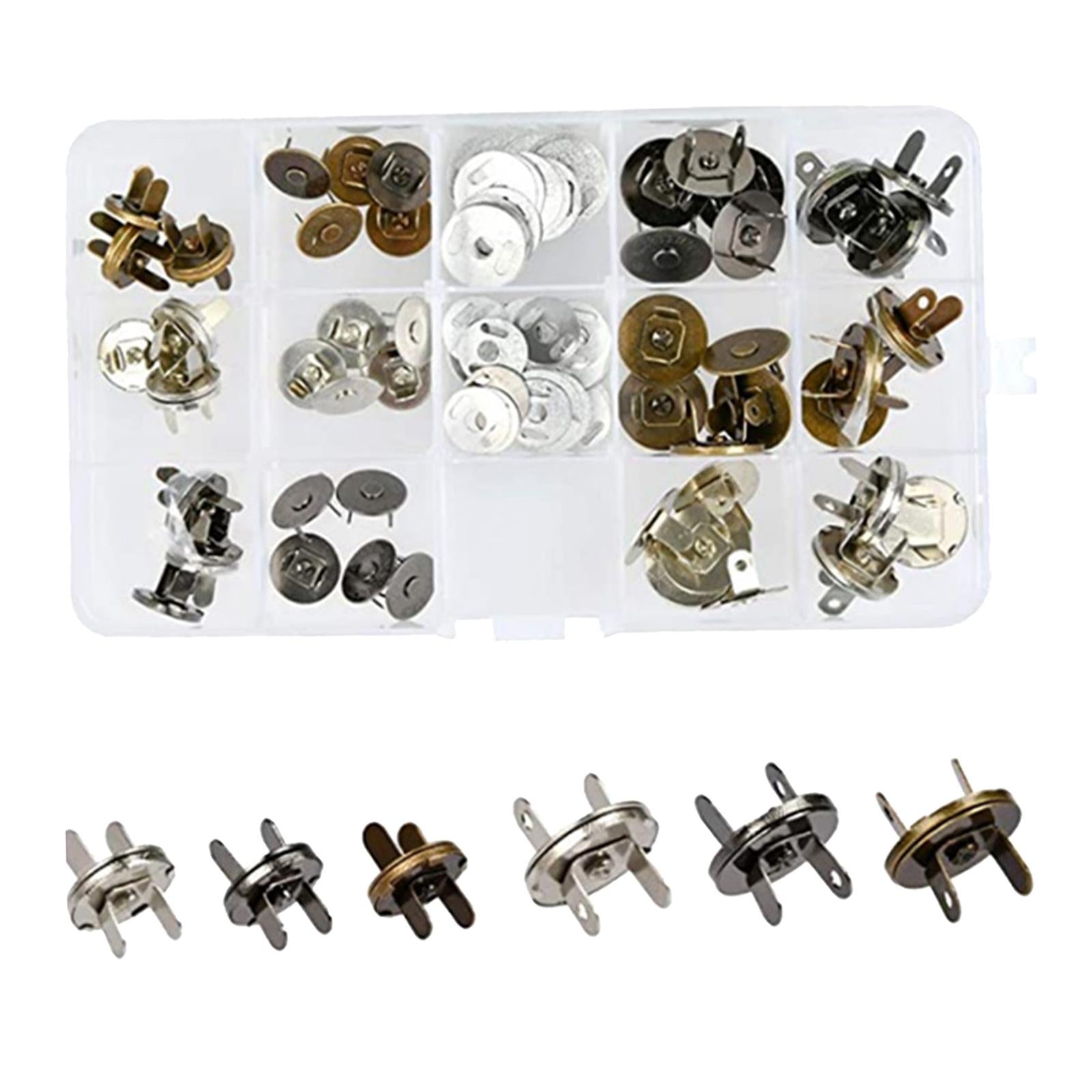 30pcs Magnetic Buttons Purse Clasp Snap Fastener Wallet Handbag Craft Button